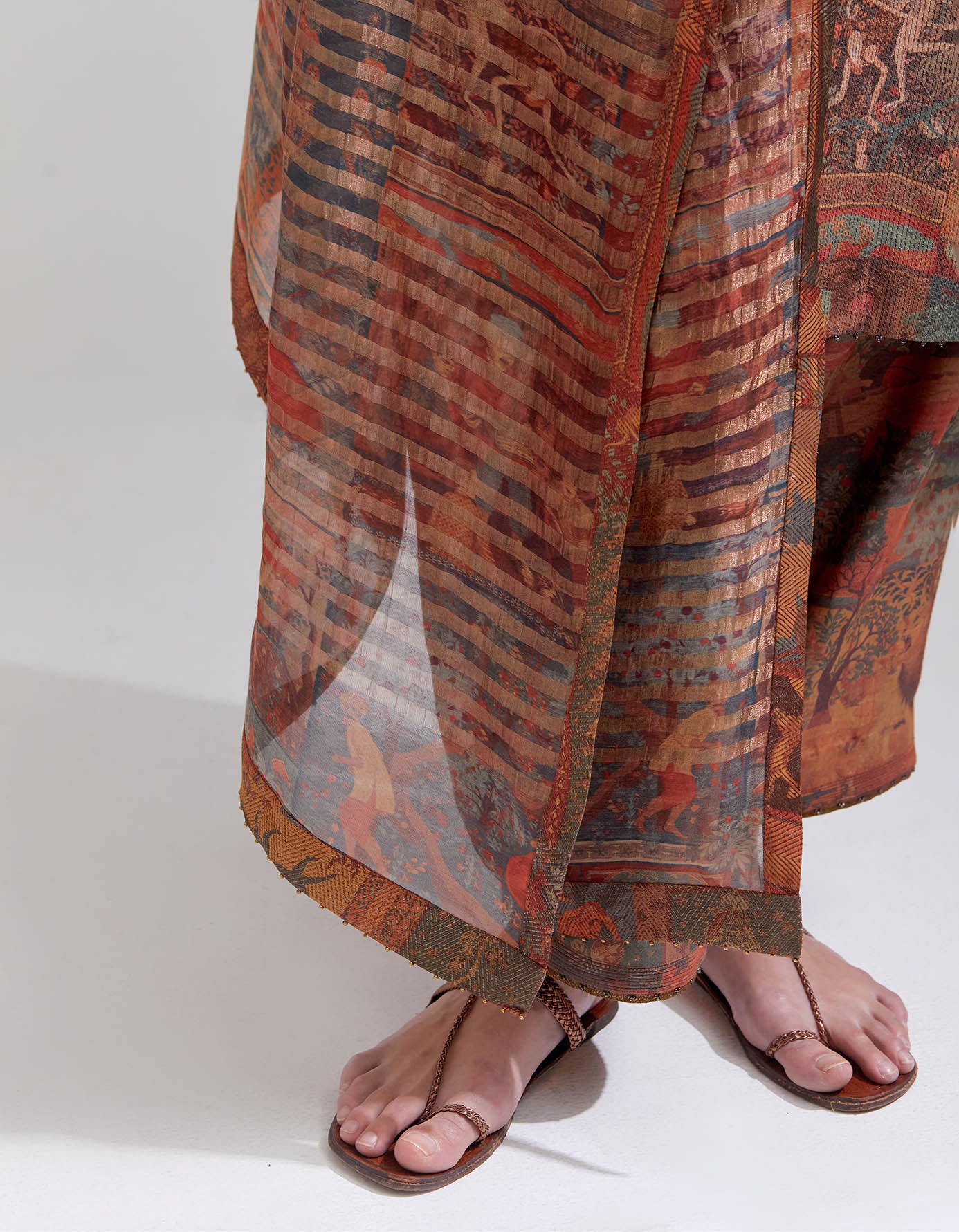 Elegant Chanderi Silk Dupatta in Terracotta - Perfect for Weddings, Parties & Ethnic Fashion