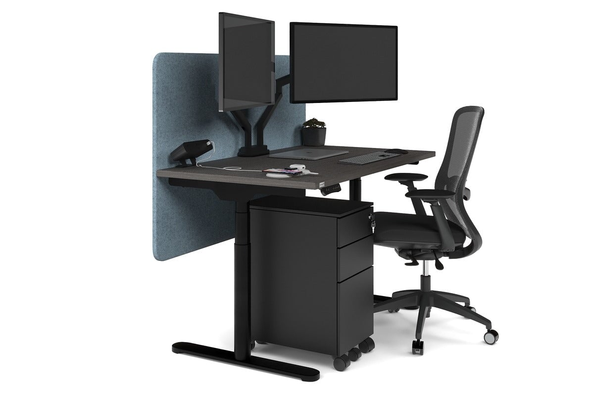 Flexi Premium Height Adjustable Single Workstation [1400L x 700W] - Ergonomic Standing Desk for Home Office, Gaming & Study - Electric Sit Stand Desk with Memory Function