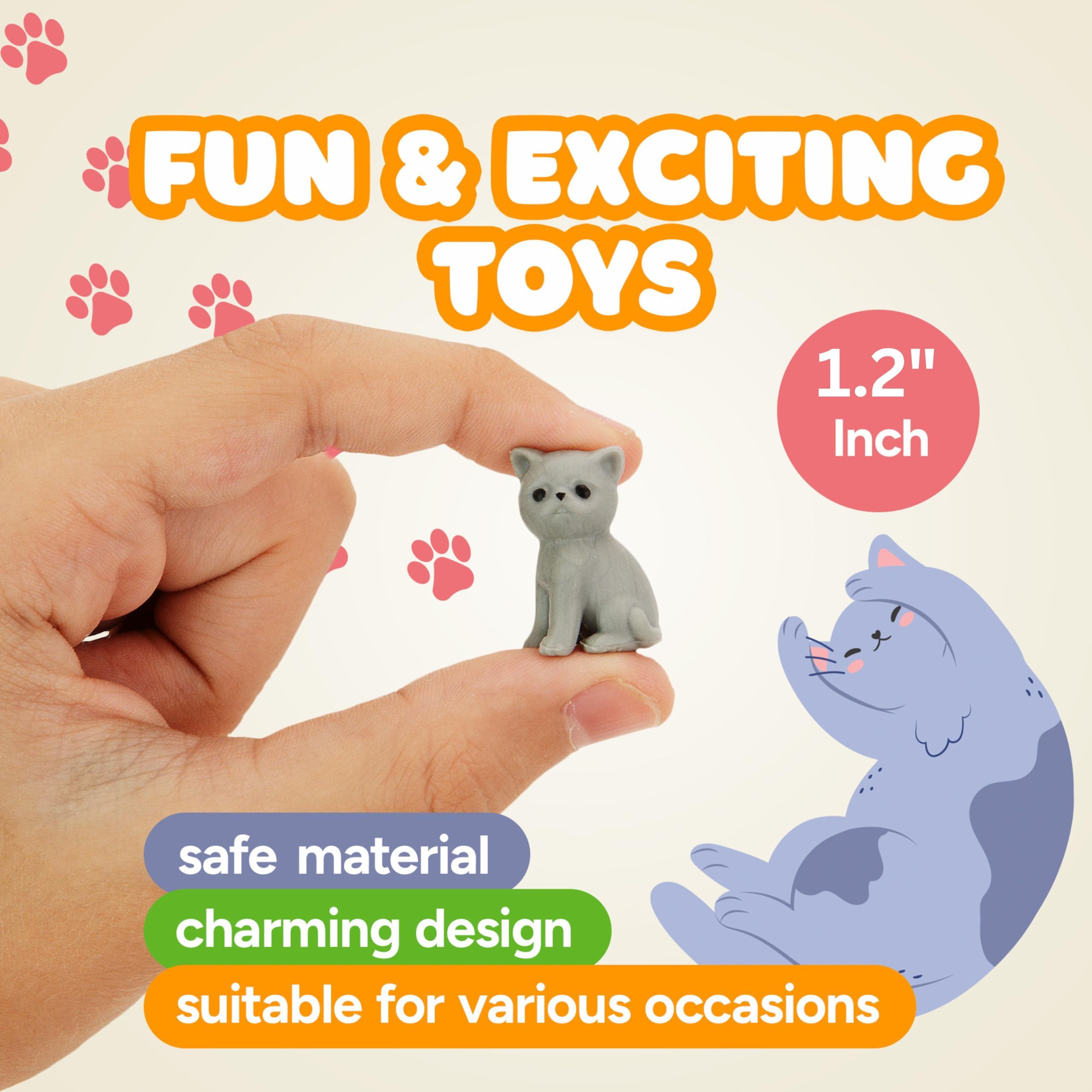 50-Piece Tiny Dog and Cat Figurines - Bulk Small Animal Toys for Kids | Mini Pet Figurines for Classroom Prizes, Easter Gifts & Playtime Scenes | Durable Plastic Animal Figures for Kids' Collections and Party Favors