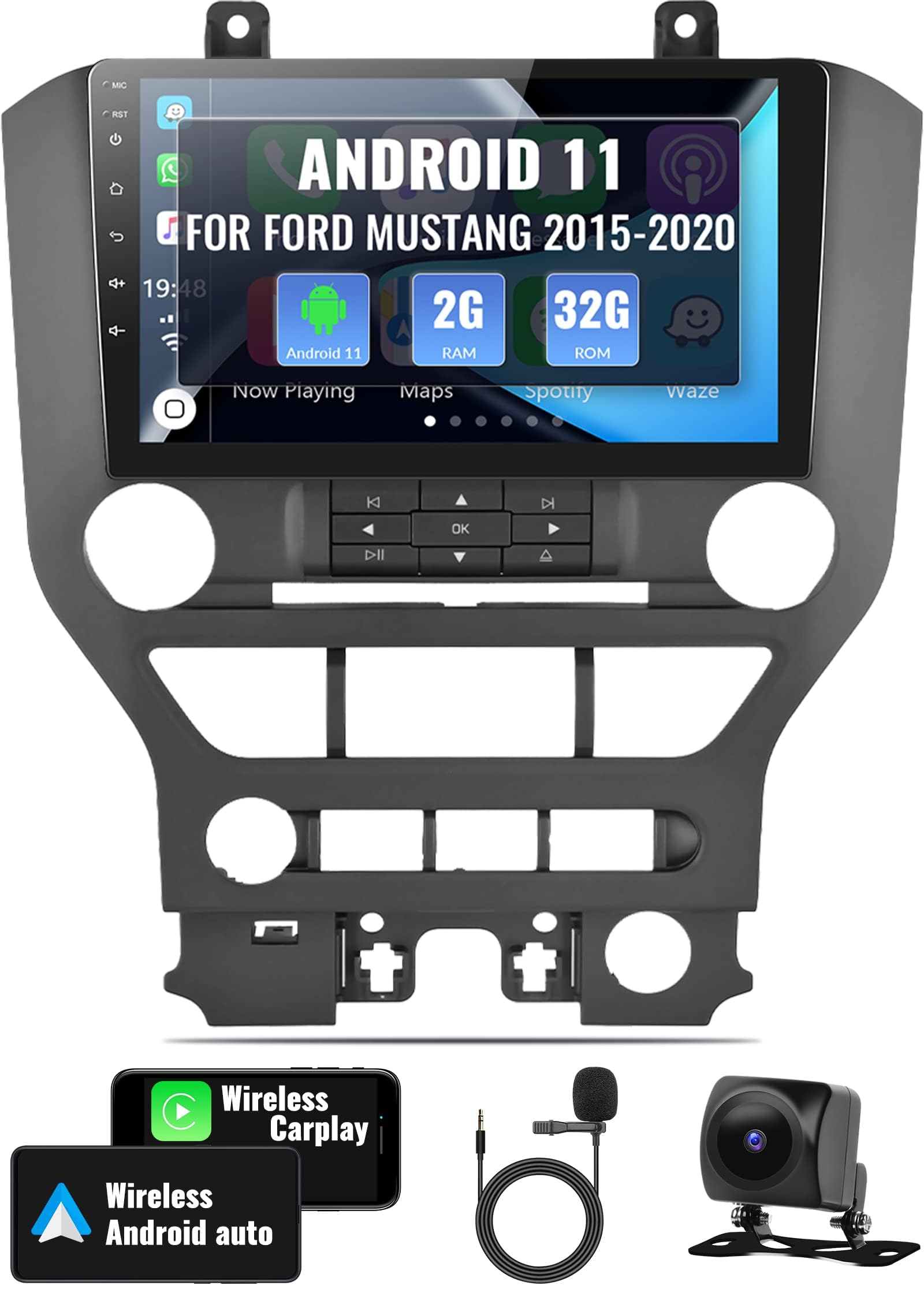 2015-2020 Ford Mustang Android 11 Car Stereo with 9