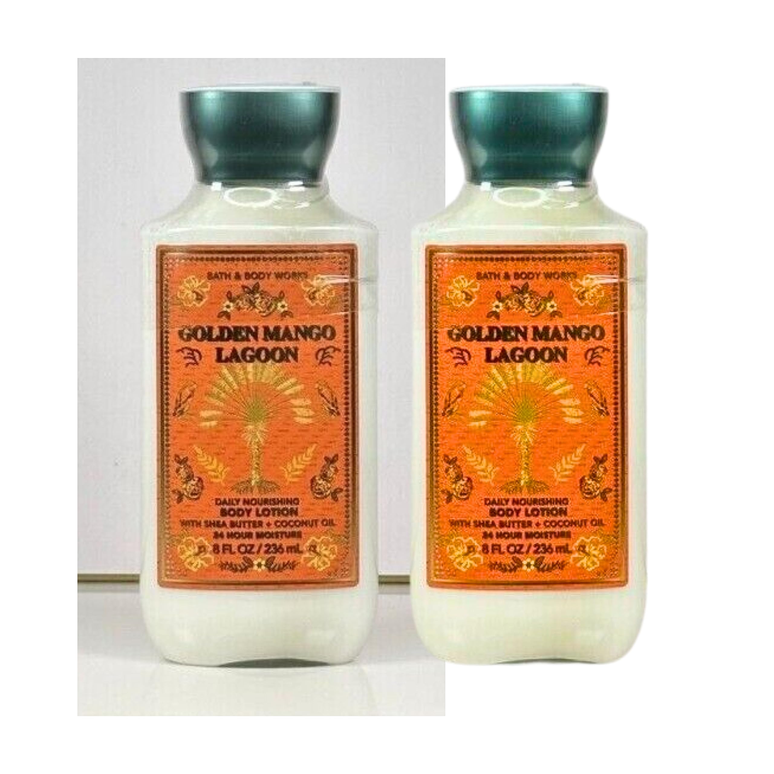 Bath & Body Works Golden Mango Lagoon Body Lotion - 2 Pack (8oz Each) | Moisturizing & Hydrating for Dry Skin - Perfect for Daily Use & Gift Sets