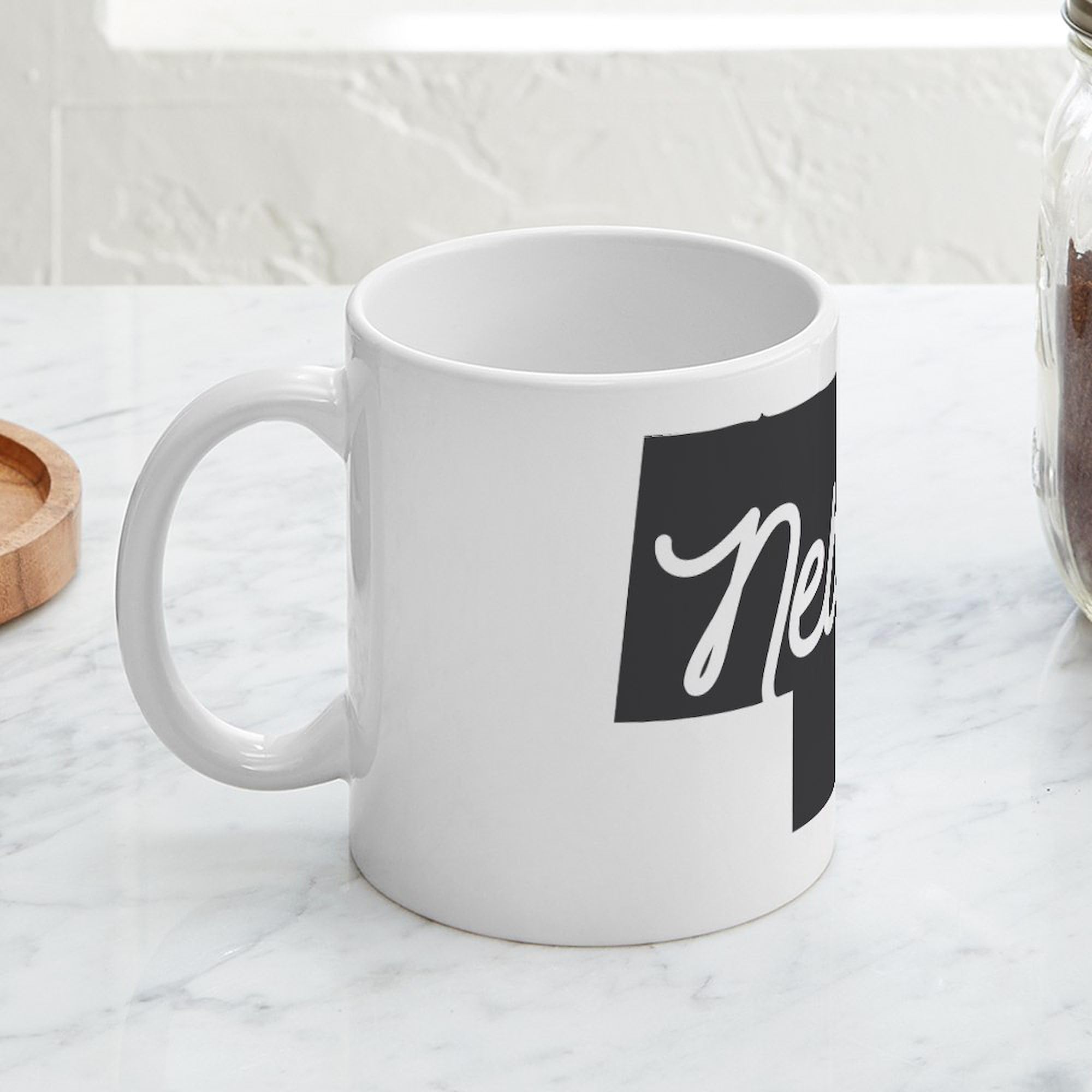 Nebraska 11 oz (325 ml) Ceramic Coffee Mug - Insulated Travel Mug for Hot & Cold Drinks, Perfect for Home, Office, or Gifts - Durable & Dishwasher Safe