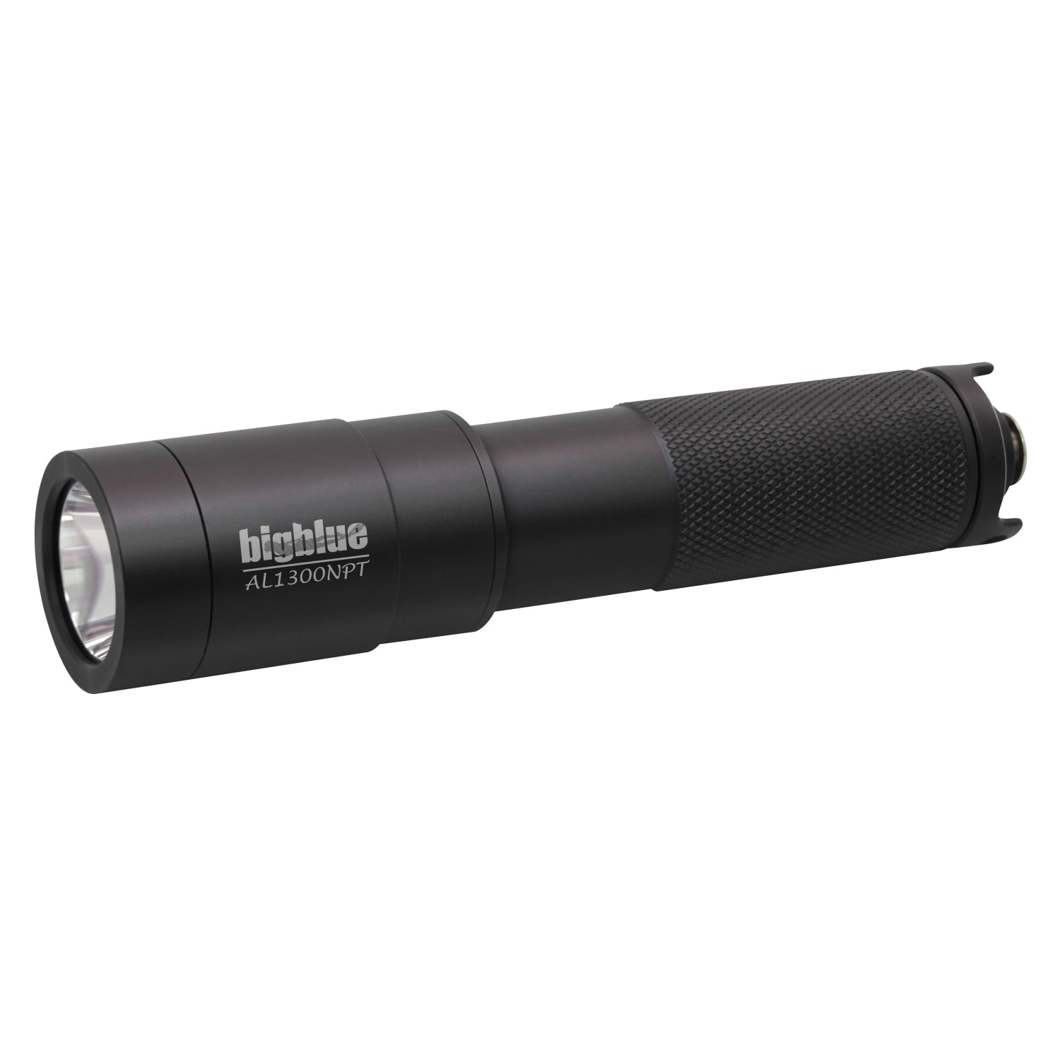 BigBlue 1300 Lumen Professional Dive Light - Narrow Beam Underwater Flashlight with Tail Switch for Scuba Diving, Night Fishing & Cave Exploration