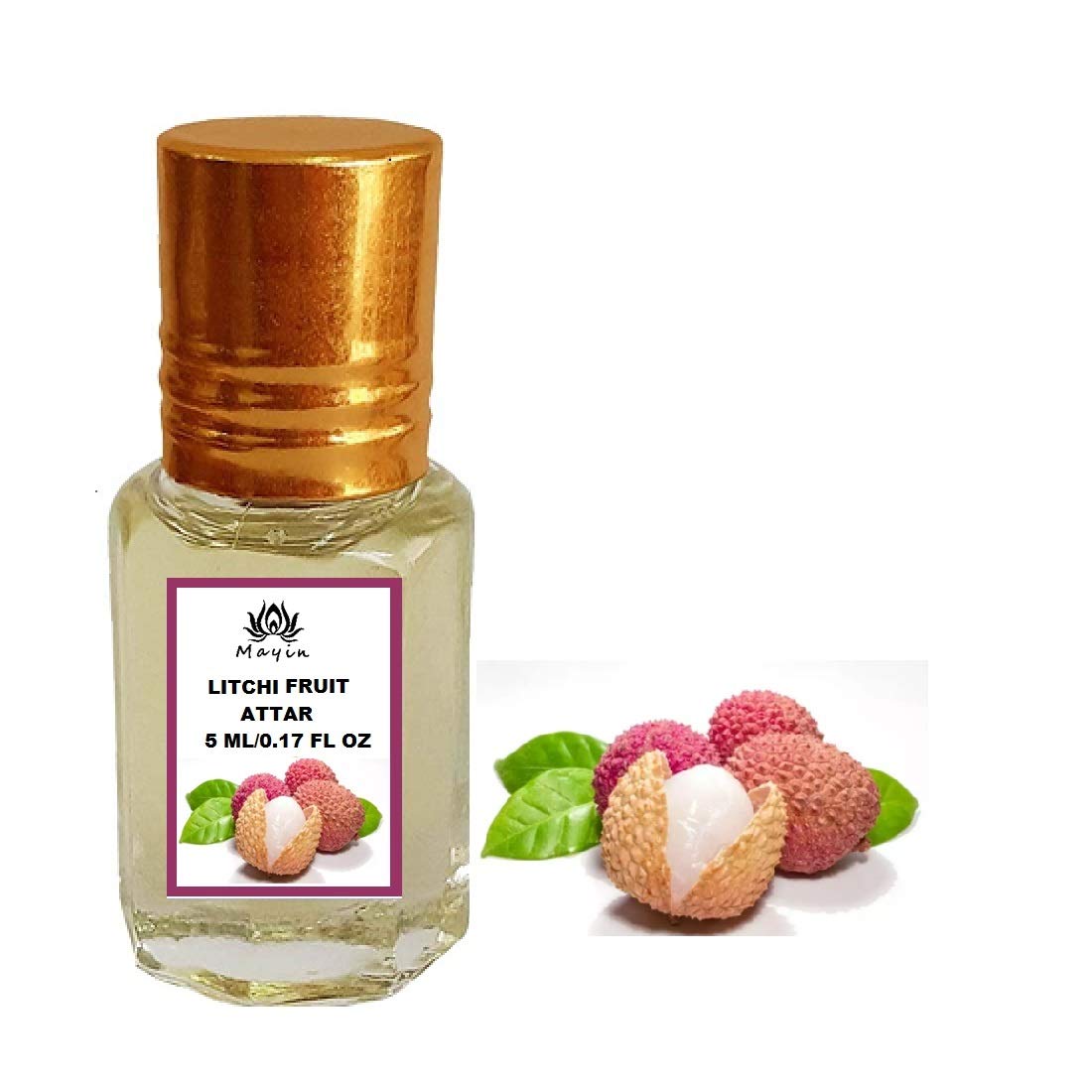 Mayin Litchi Fruit Attar Perfume Oil - 5ml Long Lasting Fragrance for Men & Women | Natural Floral Scent for Daily Wear, Date Nights & Special Occasions
