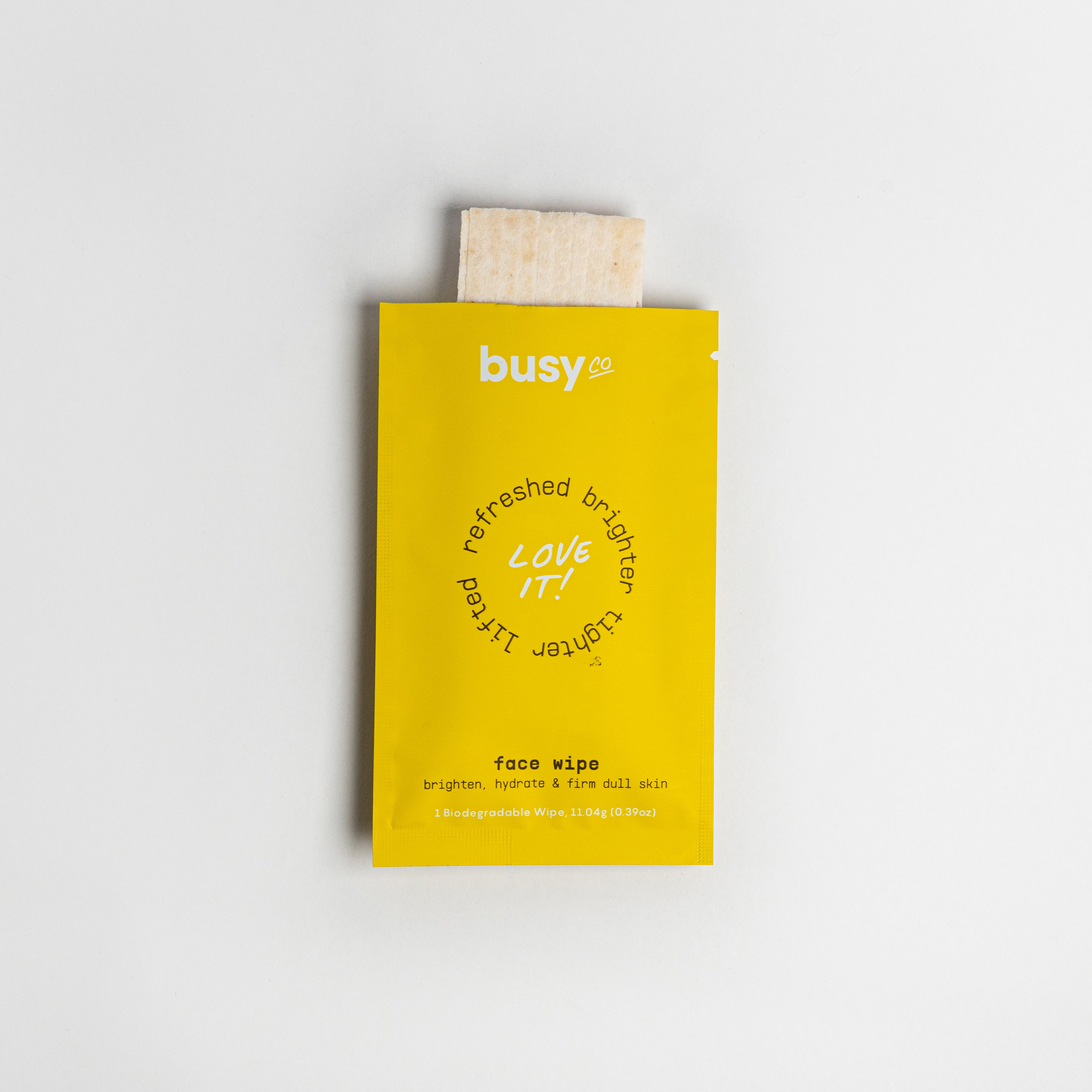 Busy Co. Facial Cleansing Wipes - 15 Count | Gentle Makeup Remover & Skin Refreshing Wipes for Travel, Gym & On-The-Go Use