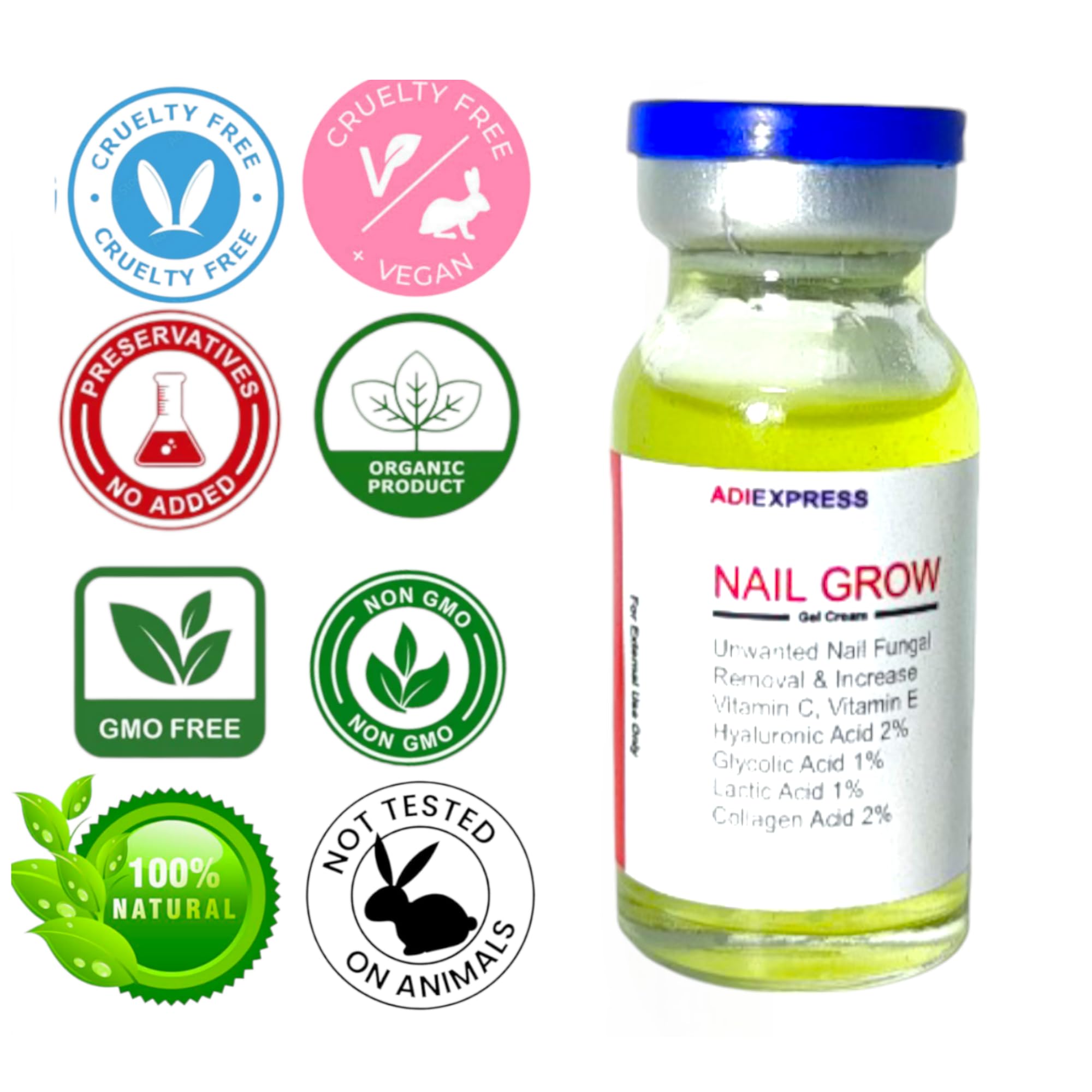 Nail Strengthening Gel Oil - Nourishing & Brightening Treatment for Strong, Smooth, Healthy Nails | Promotes Healthy Nail Growth | Ideal for Nail Fungus Prevention & At-Home Manicures