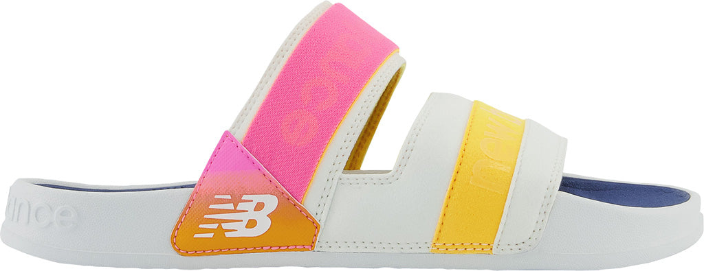 White - Vibrant Pink - Vibrant Apricot