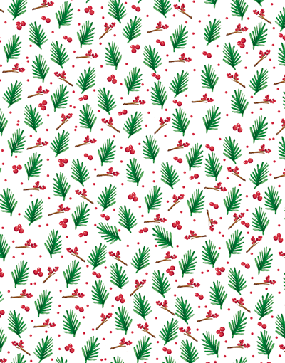Festive Christmas Pine Scalloped Tissue Paper - Holiday Gift Wrapping, Party Decorations & DIY Crafts for Seasonal Celebrations