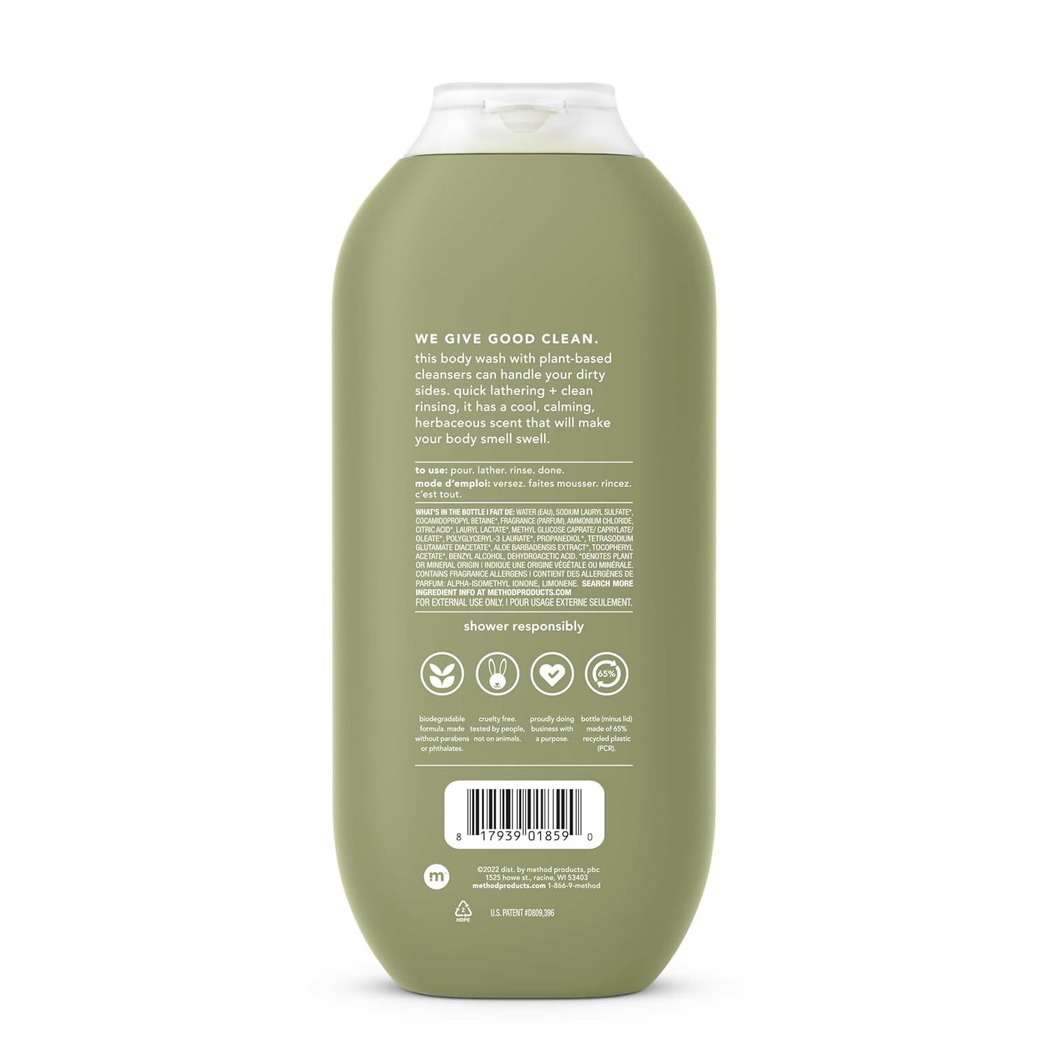 Method Men Juniper + Sage Body Wash - 18oz (Pack of 3) | Natural & Refreshing Shower Gel for Men | Perfect for Daily Use, Gym & Post-Workout
