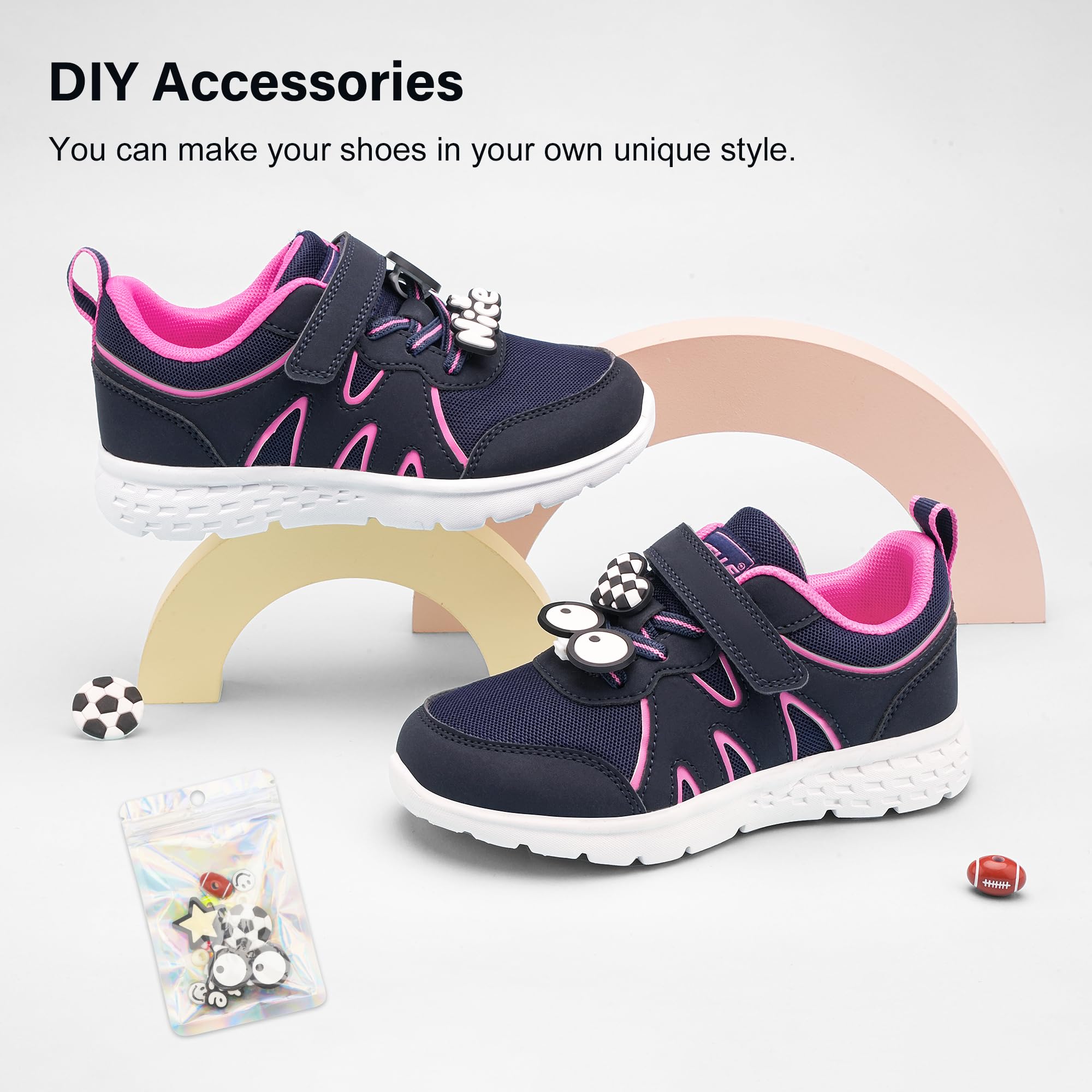 **Stelle Kids Running Shoes for Boys & Girls - Lightweight Breathable Athletic Sneakers for Toddlers, Little & Big Kids - Non-Slip Tennis & Walking Shoes for Playground, School & Sports**