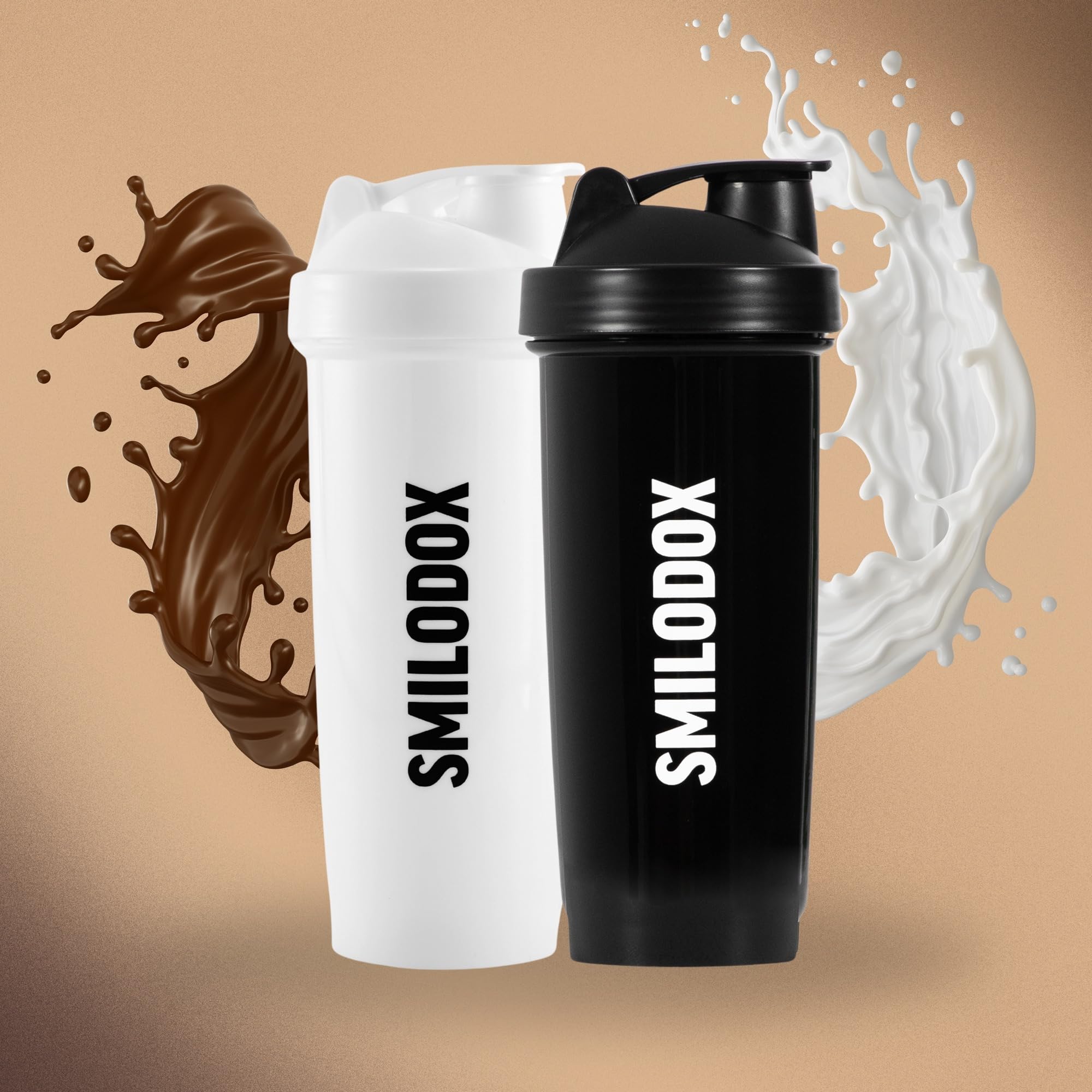Premium SMILODOX 700ml BPA-Free Protein Shaker Bottle with Stainless Steel Ball - No Clumps, Smooth Mixing for Protein Powder & Supplements - Ideal for Gym, Workouts & Post-Exercise Recovery