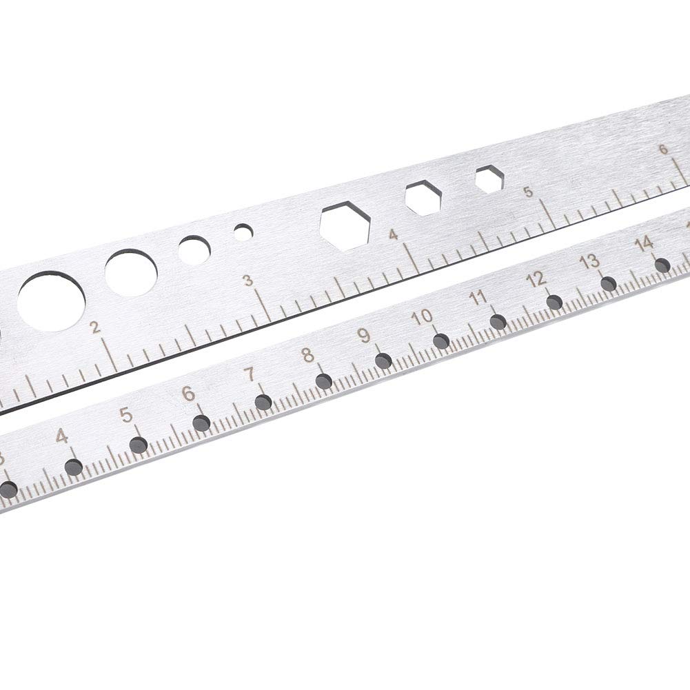 **Stainless Steel Multifunctional Scale Ruler - 12-Inch Straight Edge with Compass, Protractor & Hex Socket - Precision Measuring Tool for Designers, Engineers & DIY Craftsmen - Perfect for Drafting, Woodworking & Technical Drawing**