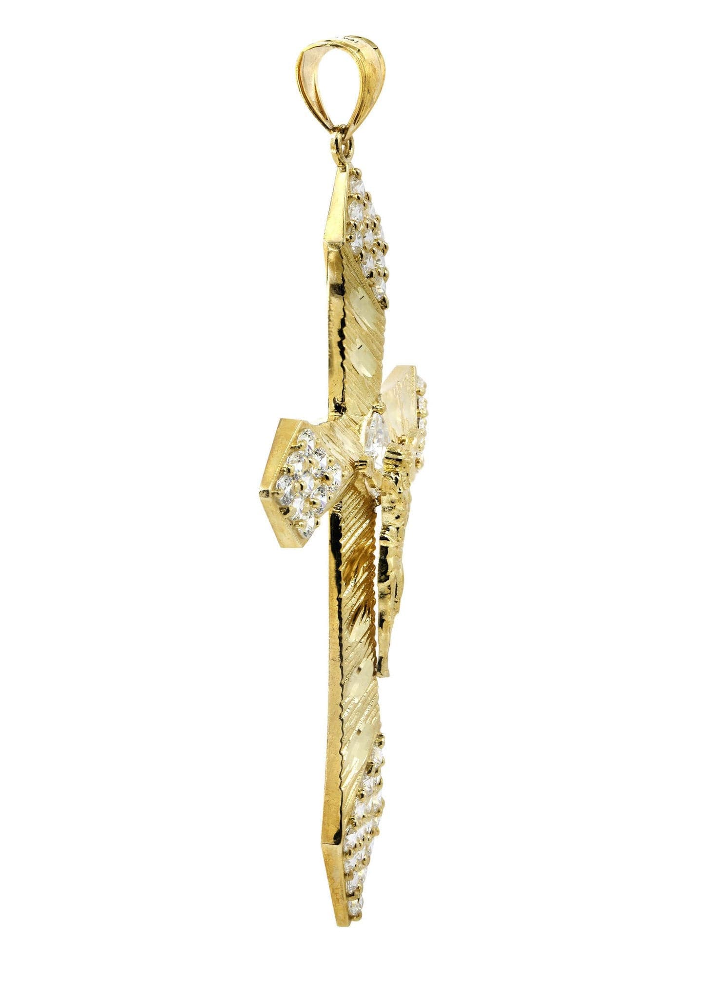 10K Gold Cross Pendant Necklace for Women & Men - 13 Grams Crucifix Jewelry - Perfect for Gifts, Baptism, Weddings & Everyday Wear