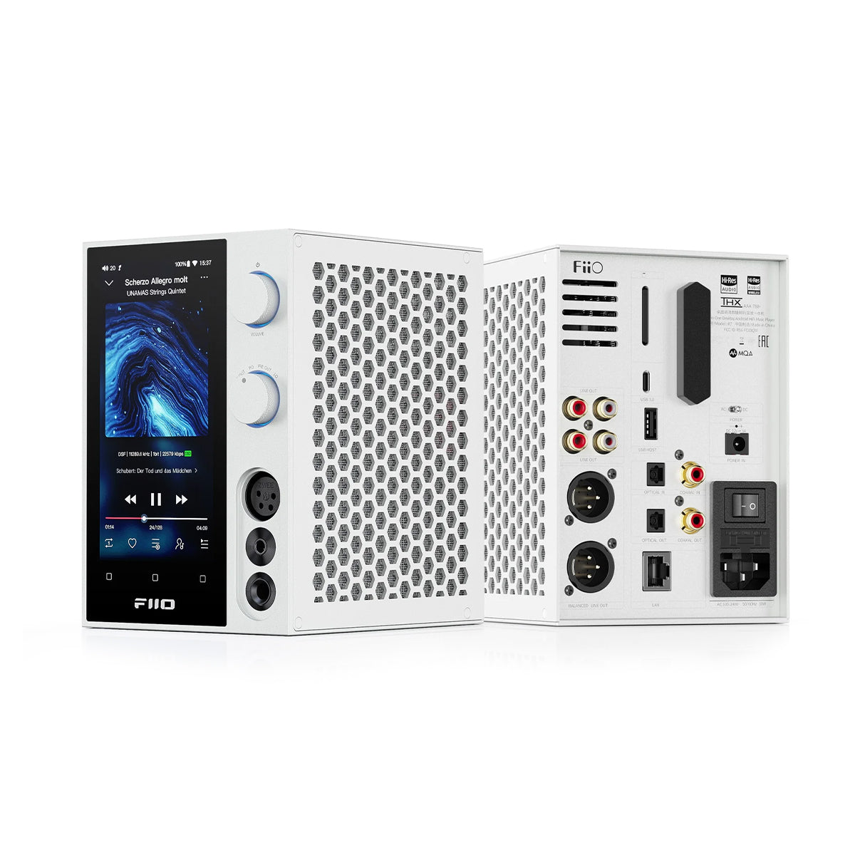 FiiO R7 All-in-One HiFi Audio Player, Streamer & Headphone Amplifier/DAC with Bluetooth - Perfect for Home Audio & Studio Listening (Open Box)