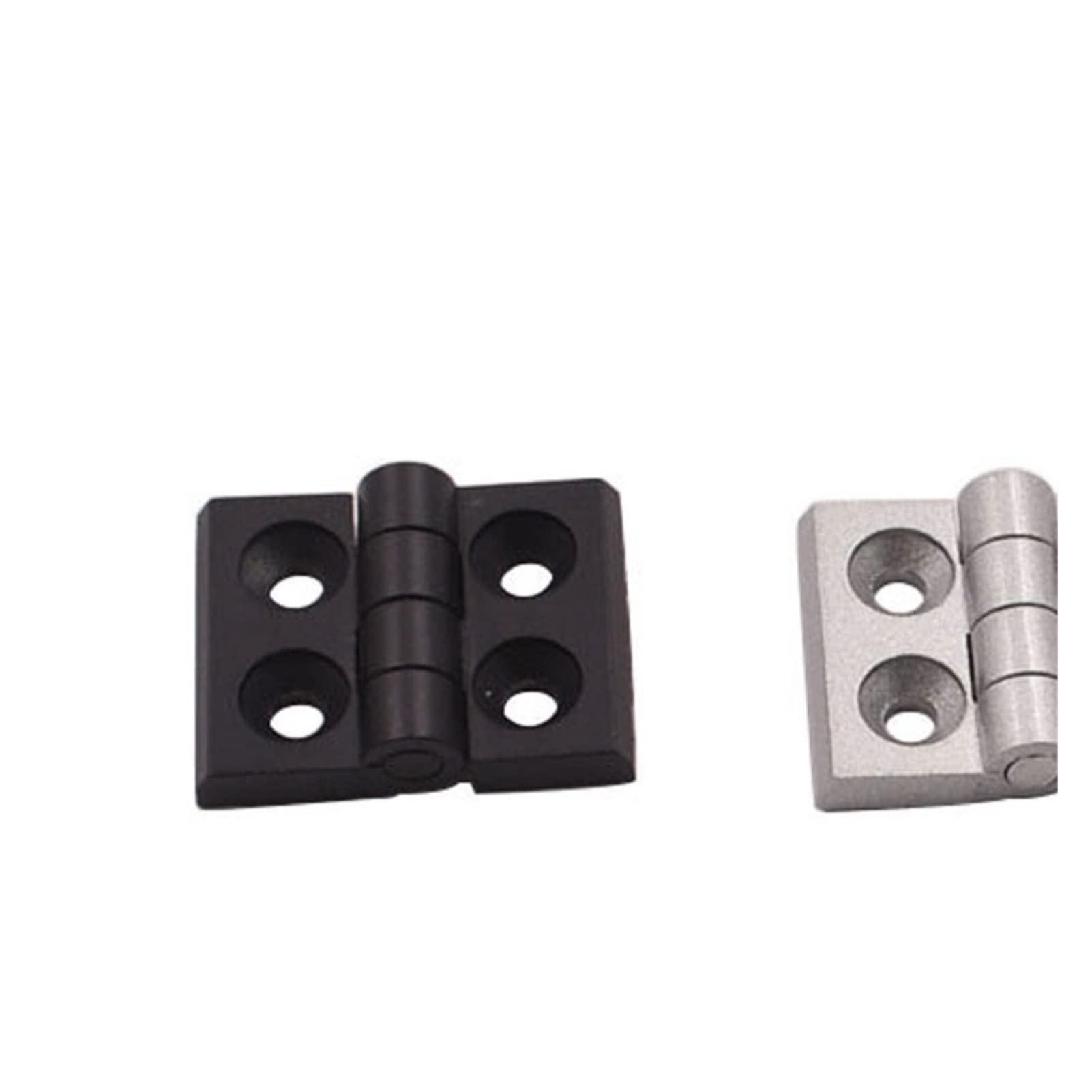 HYONLLA 10 Pack Aluminum Extrusion Profile Interior Door Hinges for 2020 3030 3040 4040 Metal Frames - Zinc Alloy Hinges with Screws & Nuts (2020 Black) - Perfect for DIY Furniture, Cabinets, and Home Renovation Projects