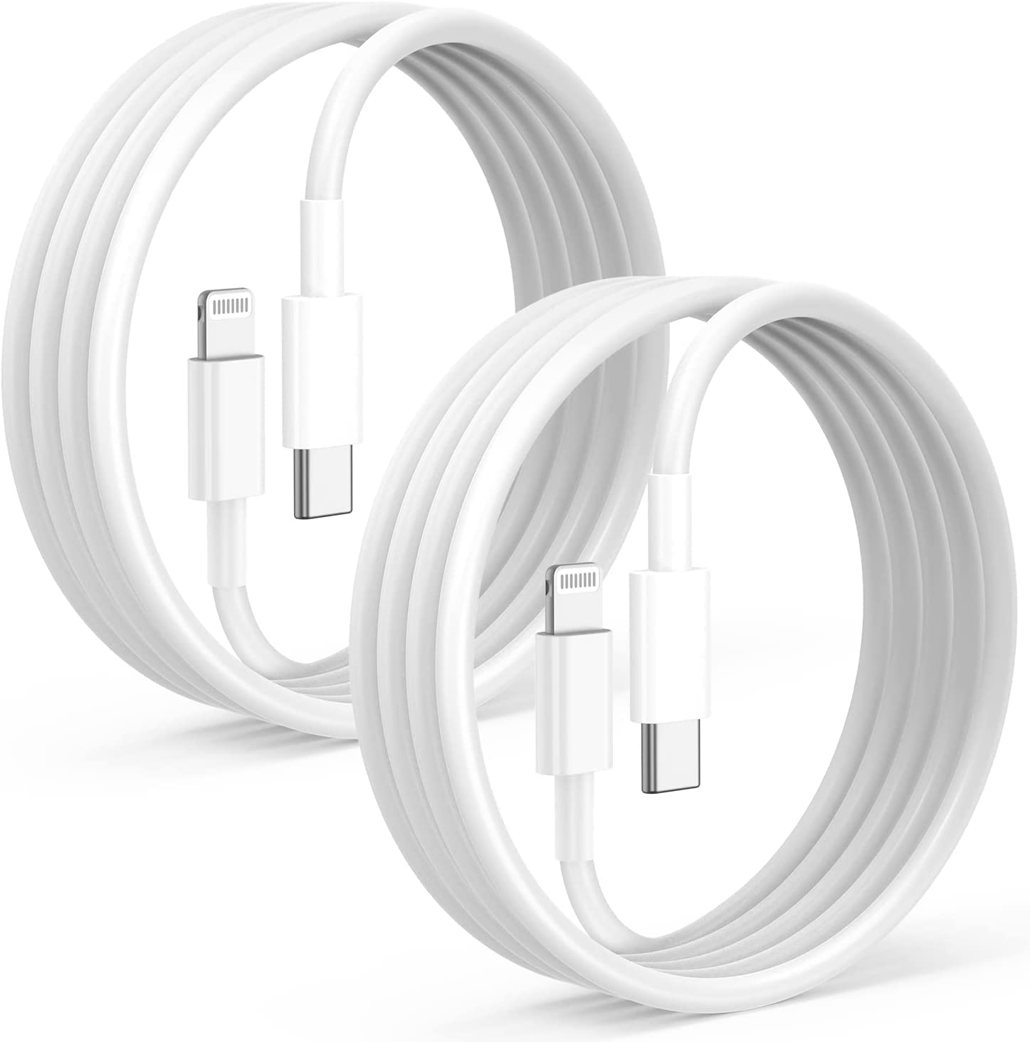 4 Pack Apple MFi Certified USB-C to Lightning Cable 6ft - Fast Charging Cord for iPhone 14/13/12/11/X/8/Pro Max/Mini, iPad & AirPods - Durable Nylon Braided Charger for Home, Office & Travel