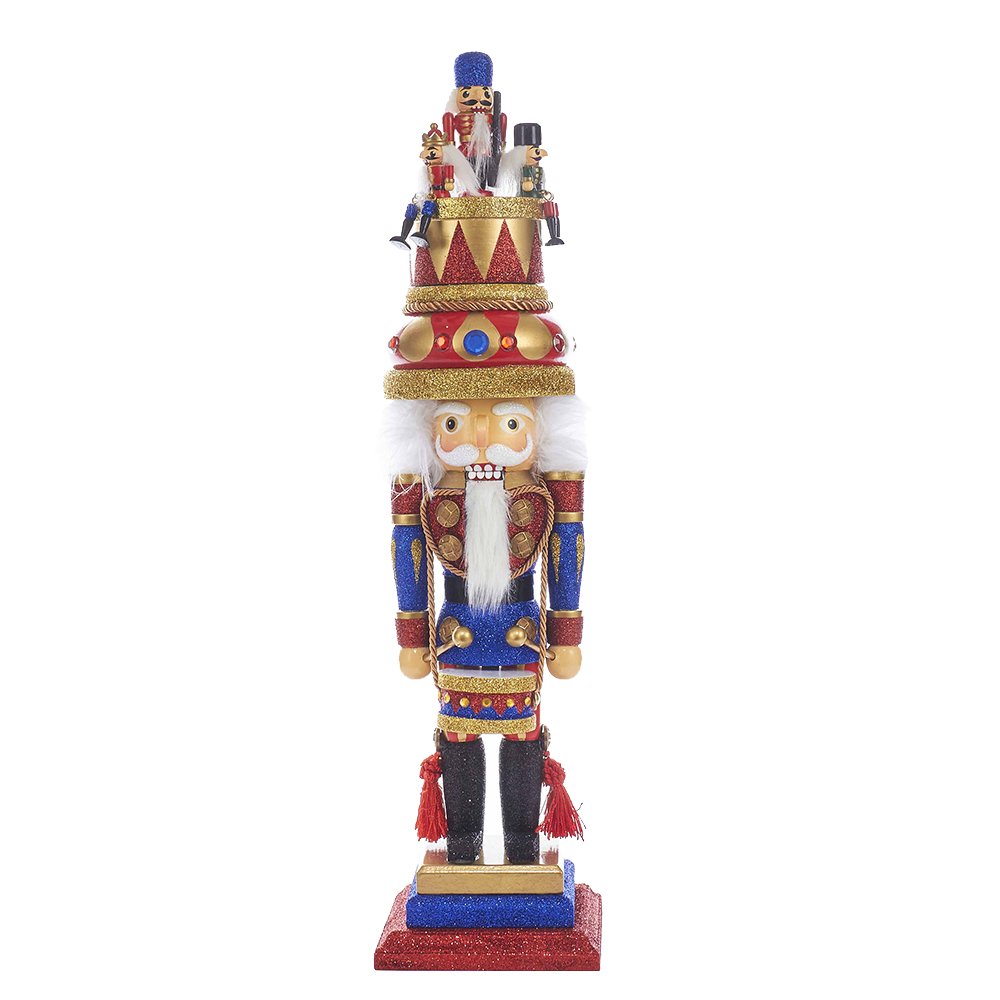 Kurt Adler Hollywood Music Box Hat Nutcracker - Christmas Holiday Decor, Collectible Musical Figurine for Home, Office & Gift Giving