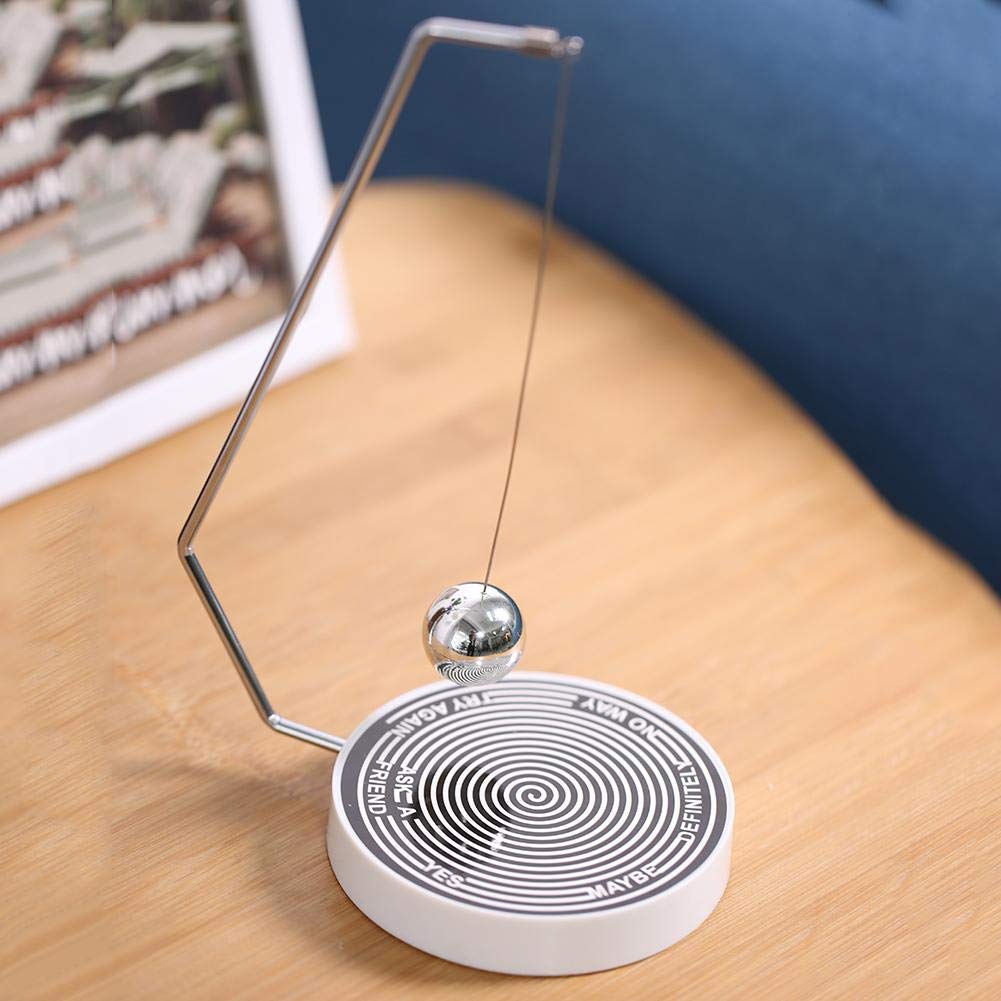 Magnetic Decision Maker Ball - Fun Swing Pendulum for Office Desk, Home Decor & Stress Relief - Perfect Gift for Indecisive Moments (Black & White) - Great for Decision Making, Meditation & Focus Aid