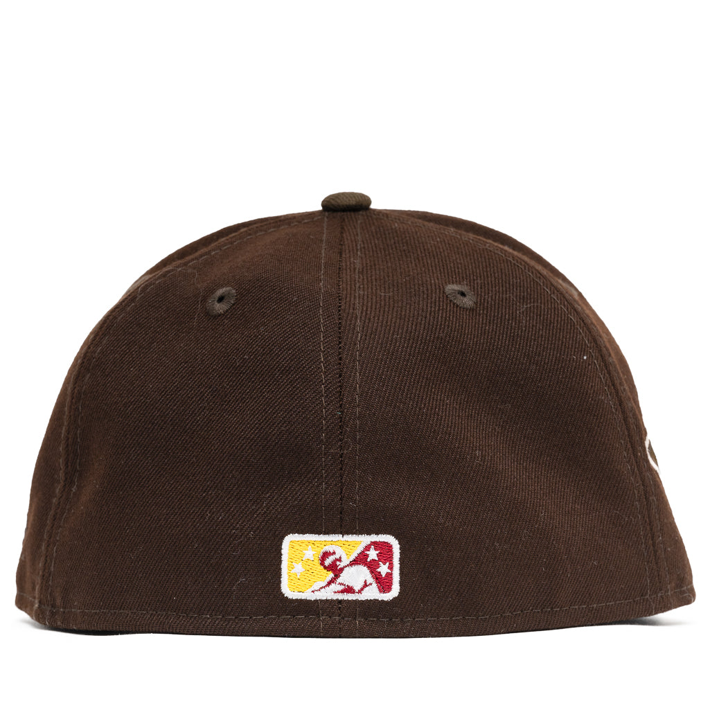New Era x Politics Hudson Valley Renegades 59FIFTY Fitted Baseball Cap - Chocolate Brown Adjustable Hat for Men & Women - Perfect for Sports Games, Streetwear Fashion & Casual Outfits