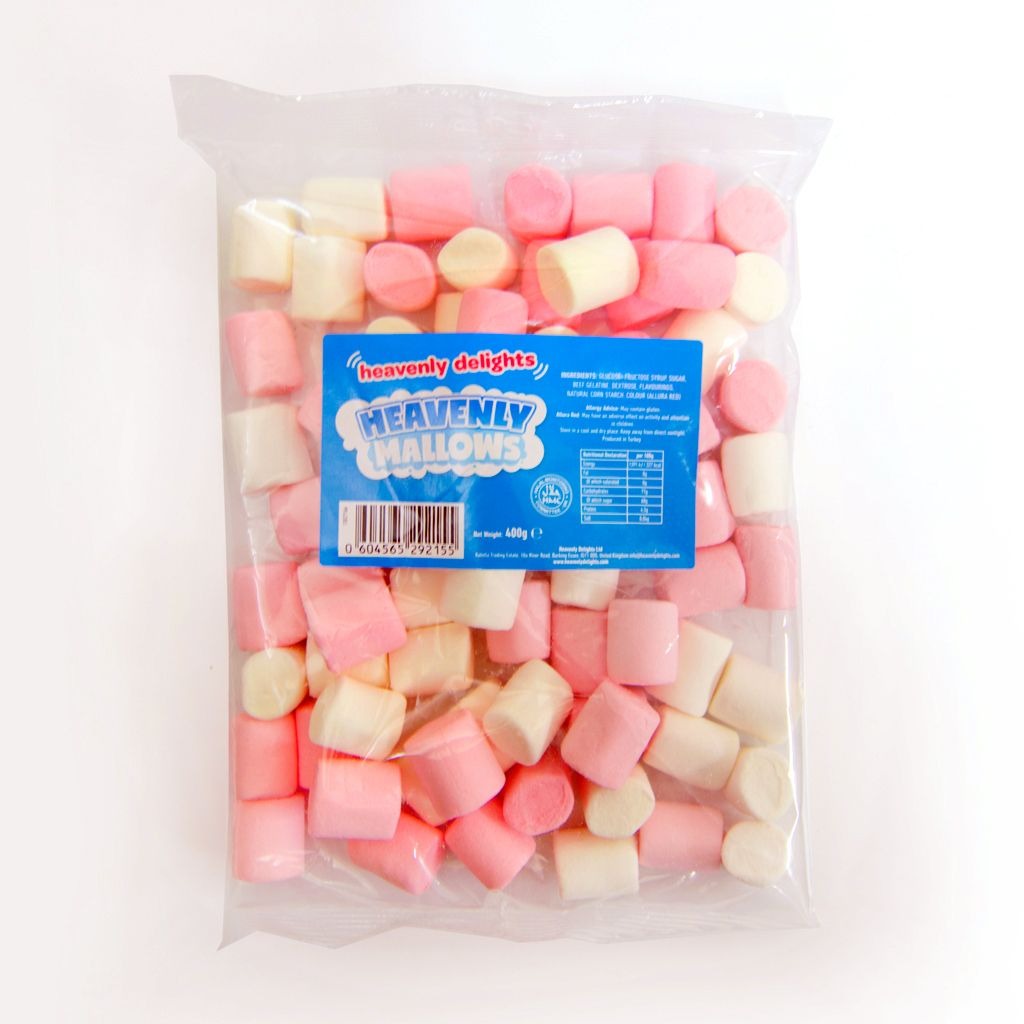 Heavenly Mallows Marshmallow Candy - 14oz (400g) Bulk Pack for Baking, Snacking & Gift Giving - Perfect for S'mores, Hot Cocoa & Party Treats