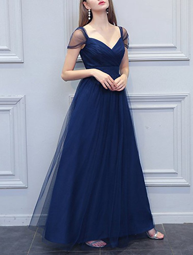 Elegant Women's Cold Shoulder Prom Party Dress - Long Organza A-Line Evening Gown for Formal Events, Weddings & Special Occasions