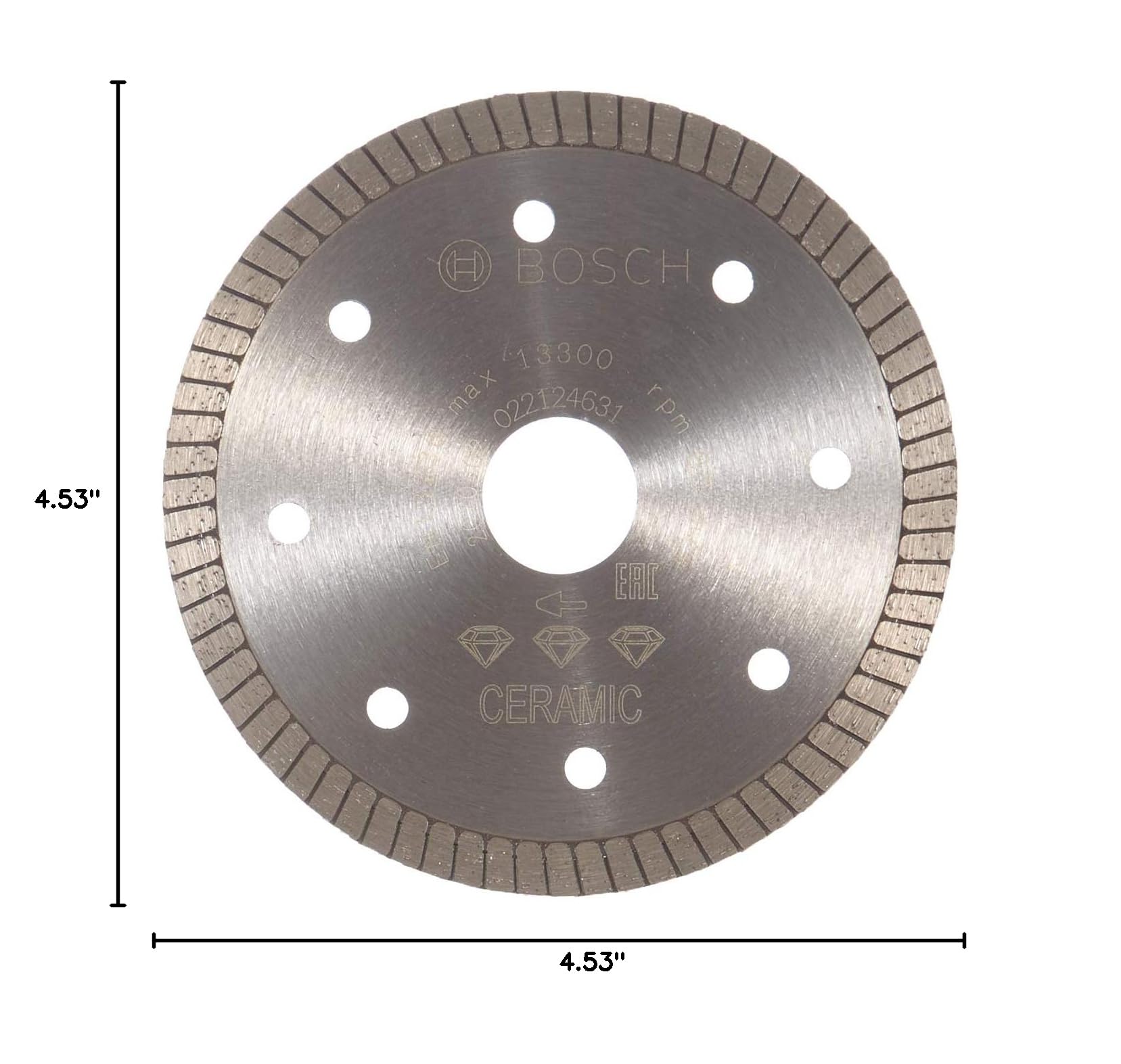 Bosch 2608602478 Diamond Cutting Disc - Premium Turbo Segmented Blade for Ceramic Tile, Porcelain & Stone - Fast, Clean Cuts for DIY & Professional Tile Installation