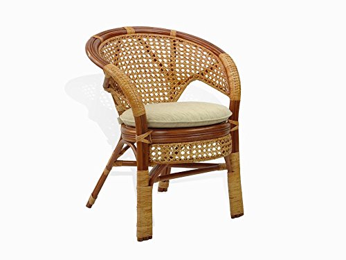 Rattan Chair Set with Cushions & Glass Coffee Table for Patio