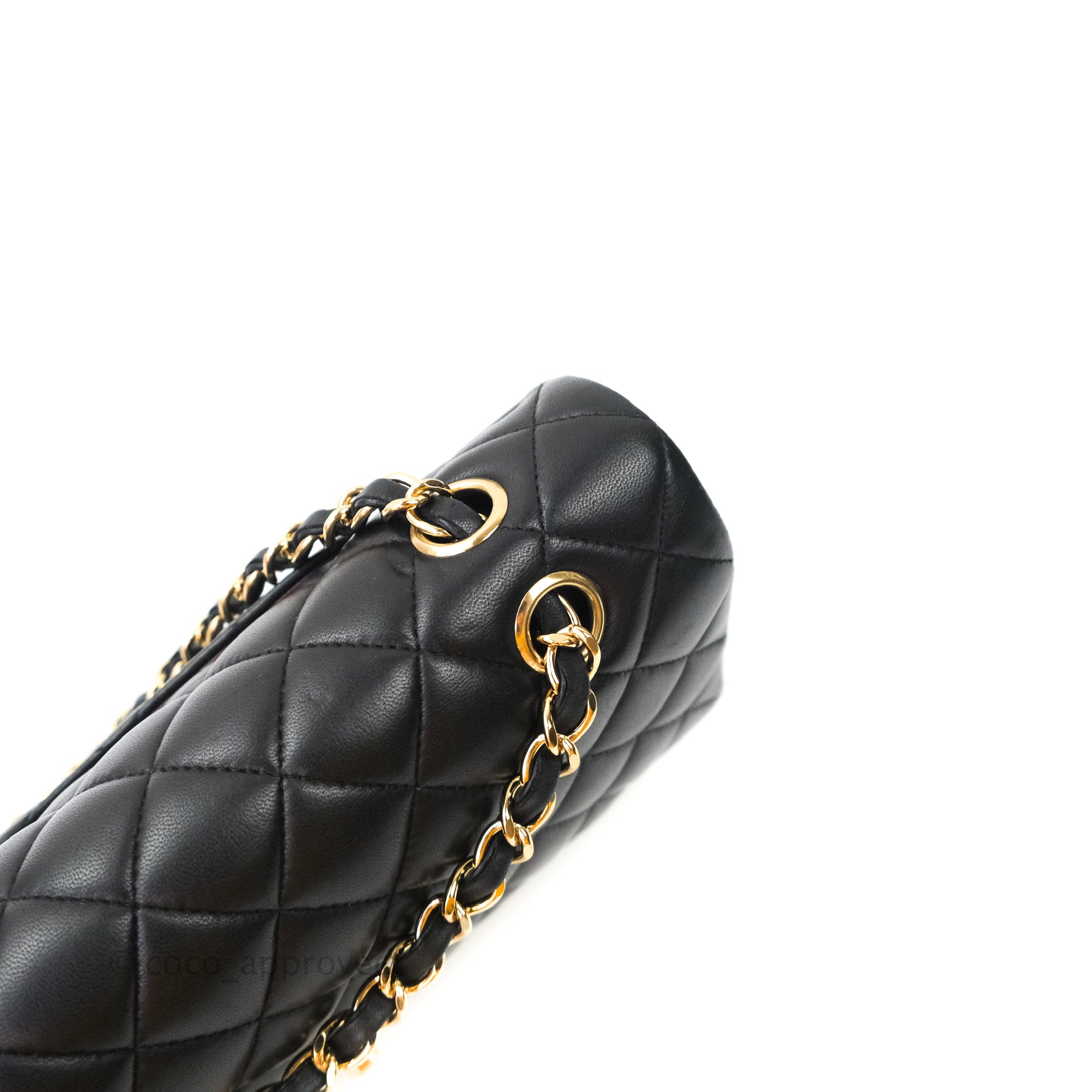 Chanel Classic Medium Double Flap Bag Black Lambskin Gold Hardware - Luxury Designer Handbag for Women, Perfect for Work, Evening Events & Special Occasions