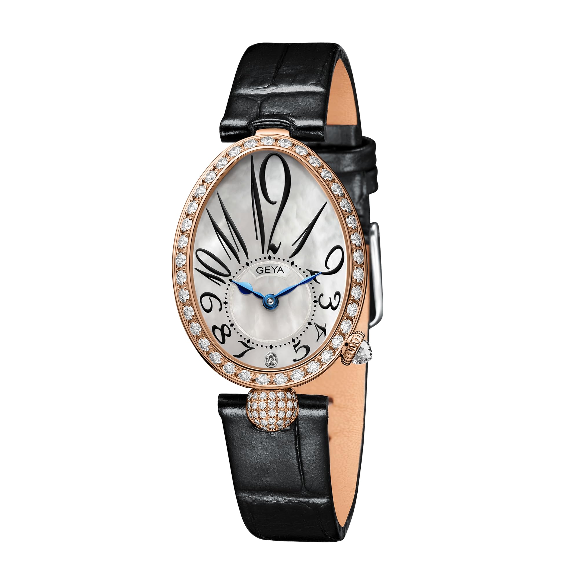 Elegant Redhai Women's Analog Quartz Watch with Diamond Mosaic & Pearl Bracelet - Waterproof Stainless Steel Dress Watch for Women & Girls - Perfect for Parties, Weddings, and Formal Occasions