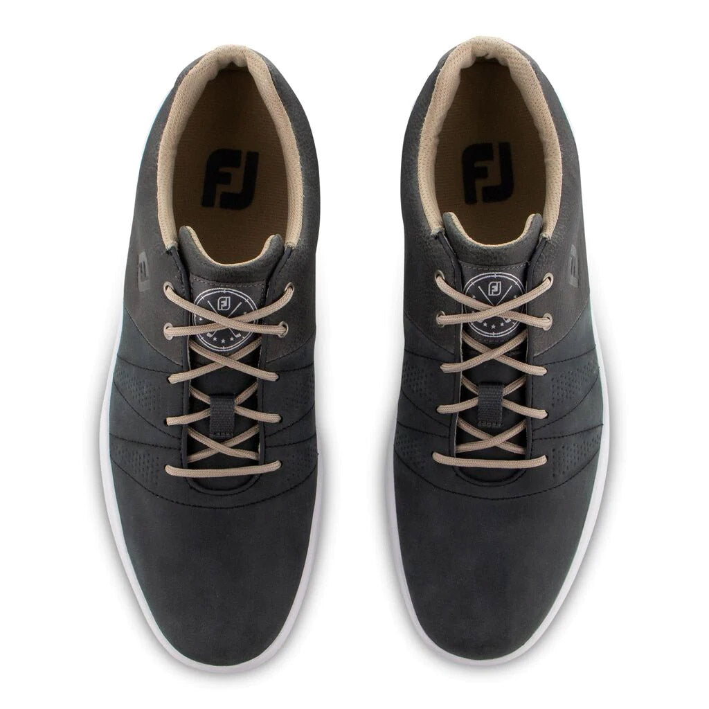 FootJoy Contour Casual Grey Men's Golf Shoes - Comfortable & Stylish Spiked Golf Footwear for Walking the Course | Perfect for Golfers, Casual Play & Outdoor Sports