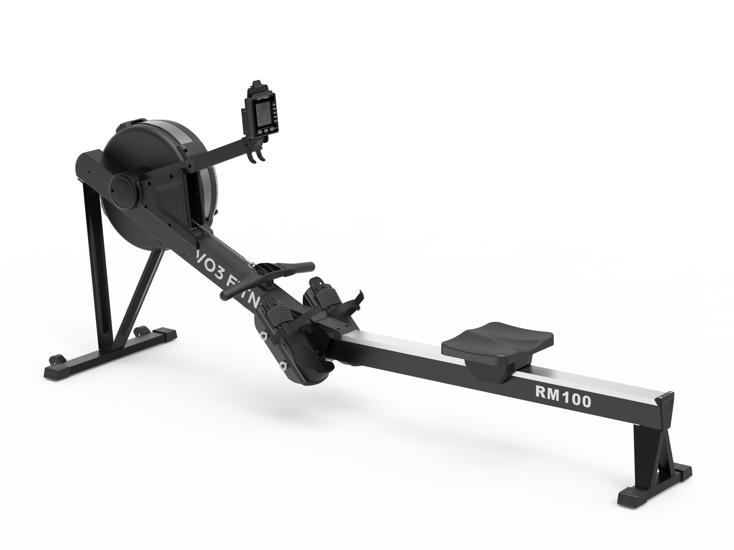 VO3 FITNESS RM100 Commercial Rowing Machine for Home Gym - Heavy Duty Indoor Rower with Smooth Magnetic Resistance - Perfect for Full Body Workout & Cardio Training