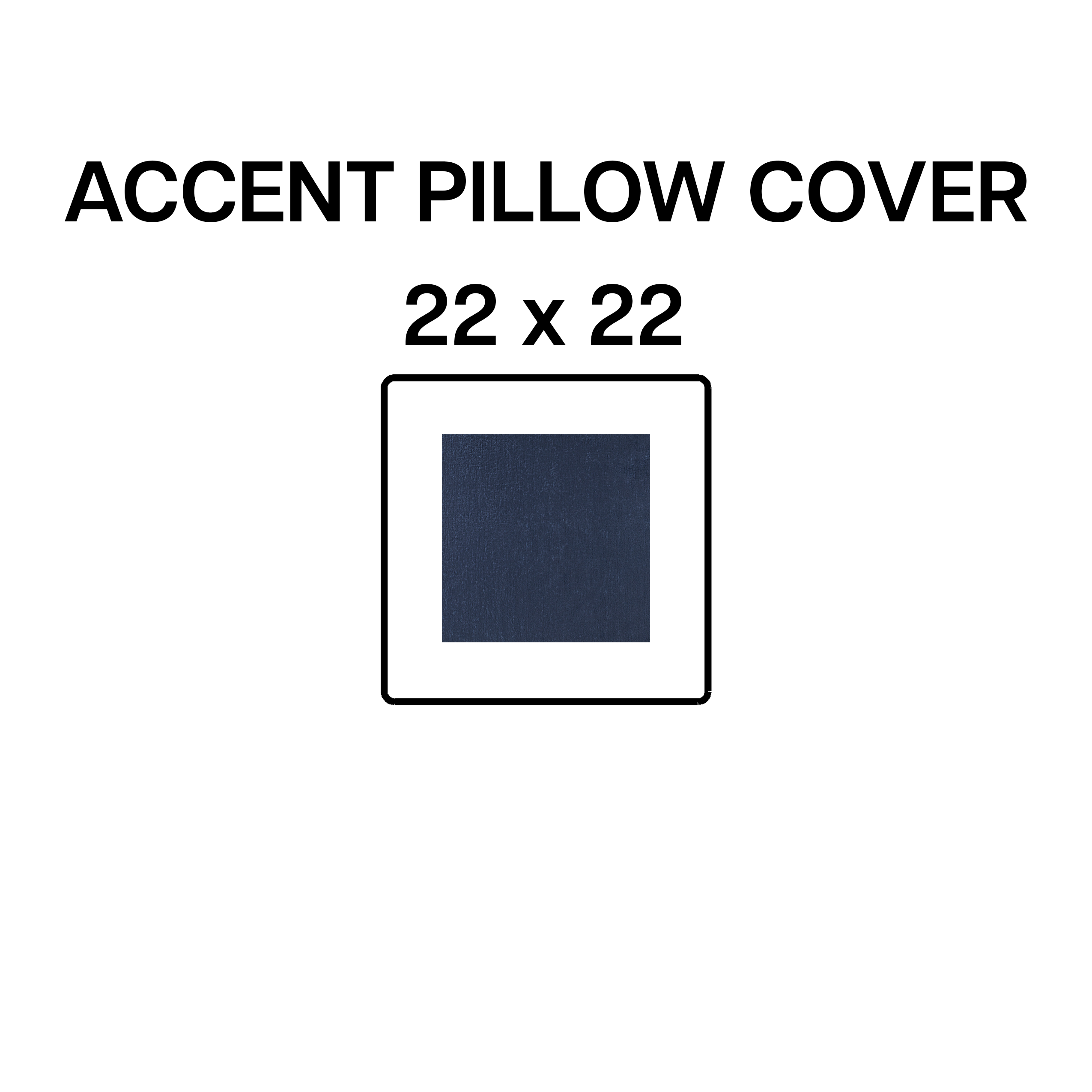 22x22 Inch Oxford Blue Accent Pillow Cover - Premium Decorative Throw Pillow Case for Sofa, Bed, Couch - BP 643 103 Home Decor for Living Room & Bedroom