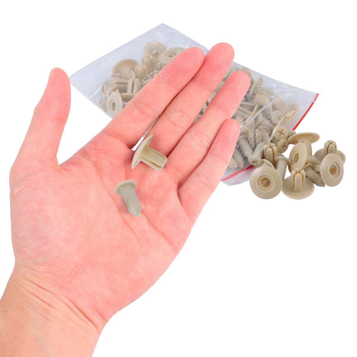 50pcs Auto Push Retainer Clips - Car Door Trim Panel Fasteners & Bumper Rivets | Durable Plastic Expansion Buckles for Vehicle Body Repair & Interior Maintenance | Perfect for DIY Auto Fixes & Professional Garage Use