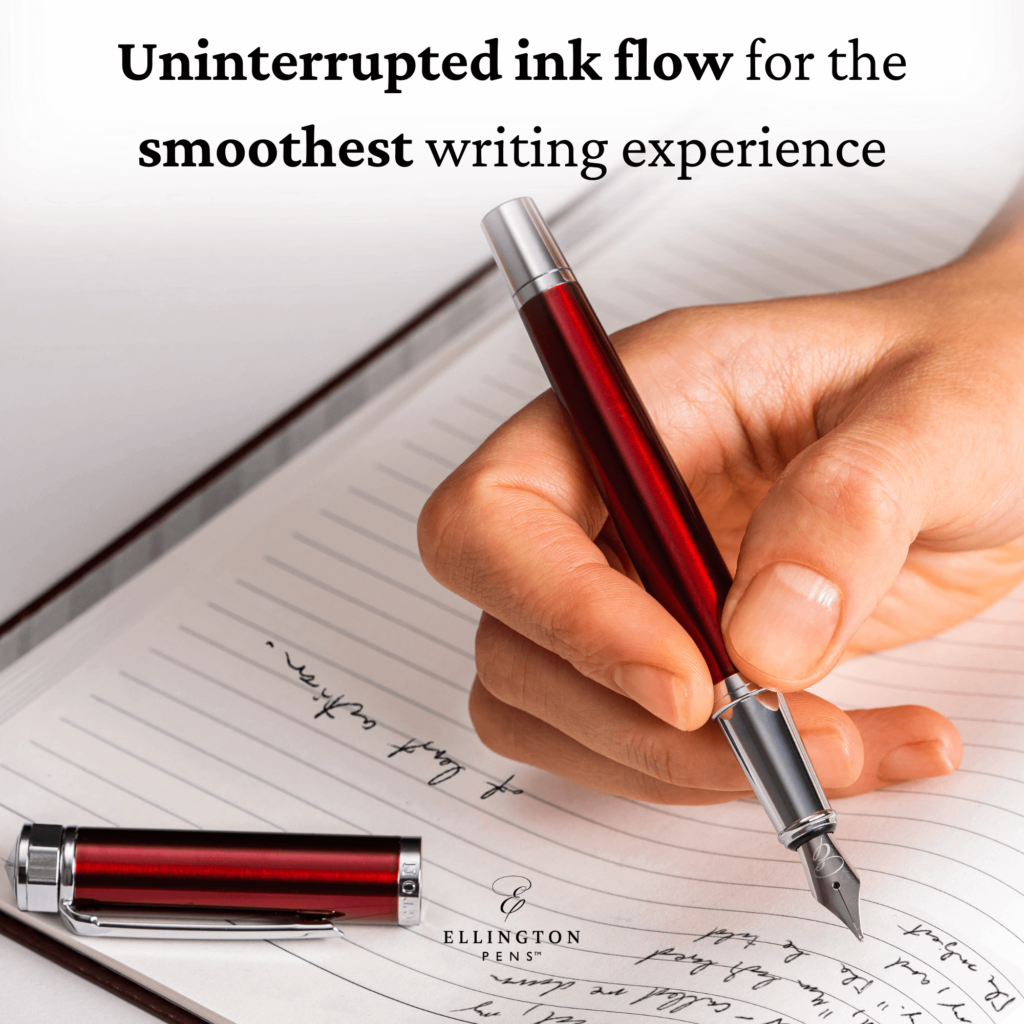 Premium Scarlet Slate Fountain Pen - Elegant Writing Instrument for Calligraphy, Journaling & Professional Use - Perfect Gift for Writers & Pen Enthusiasts