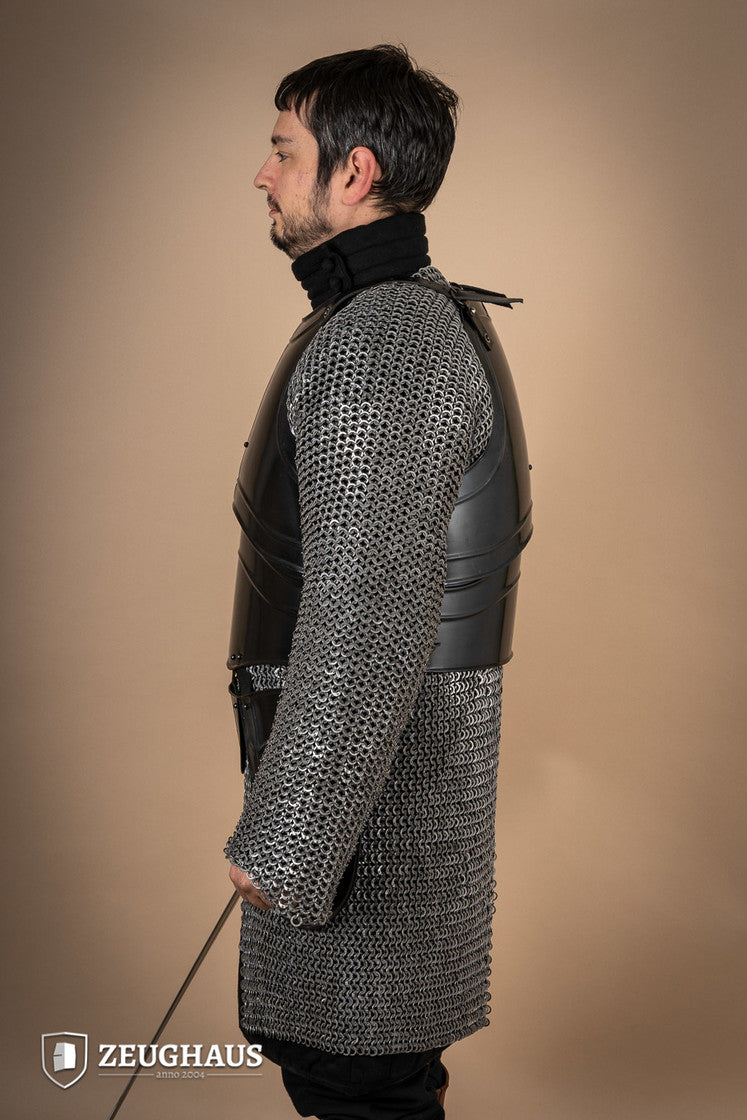 Medieval Cuirass Warrior Armor with Tassets - Burnished Steel Plate Armor for LARP, Cosplay, and Historical Reenactment