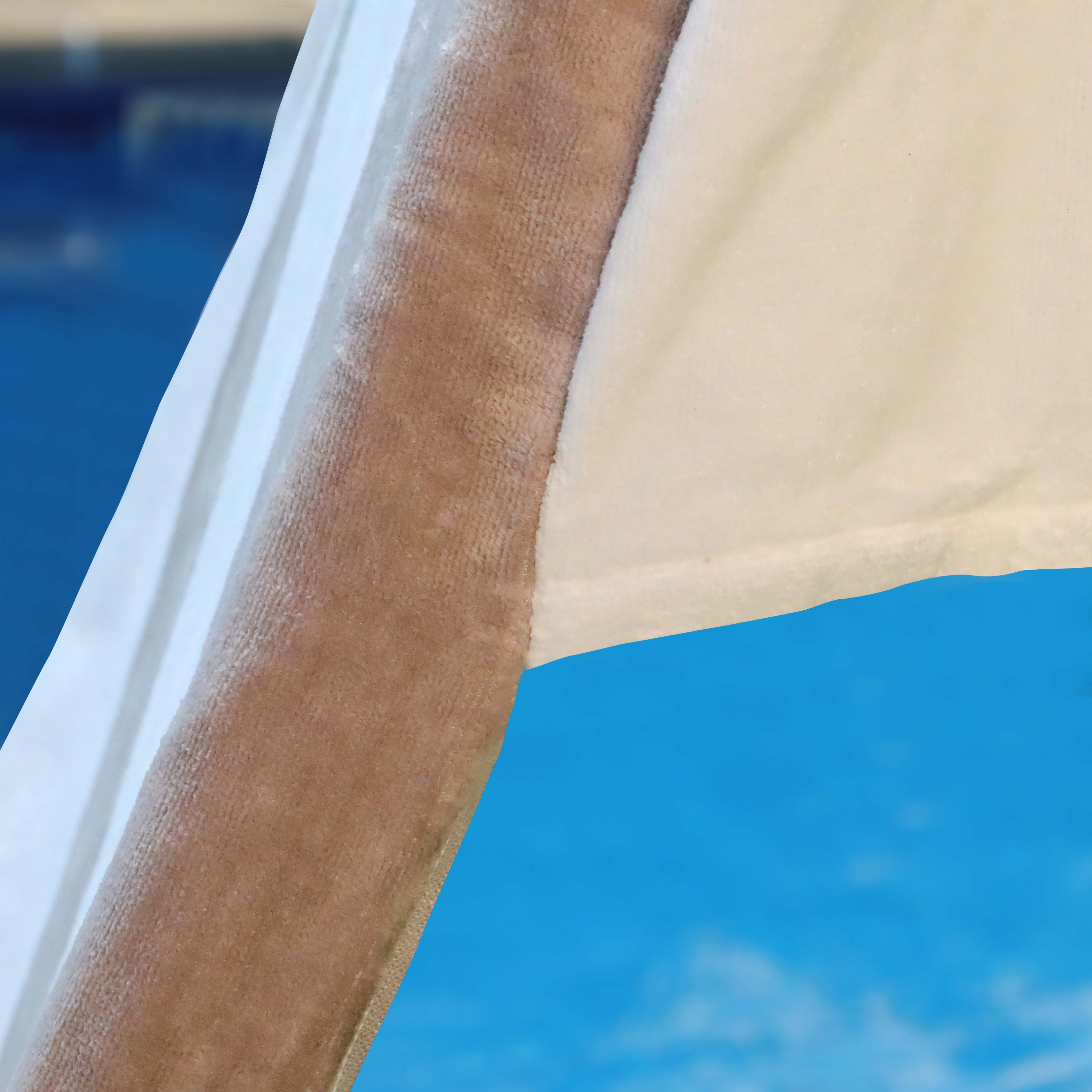 Premium Cotton Cabana Stripe Chaise Lounge Chair Cover - Standard Size, UV Resistant & Waterproof - Perfect for Poolside, Patio, and Outdoor Furniture Protection