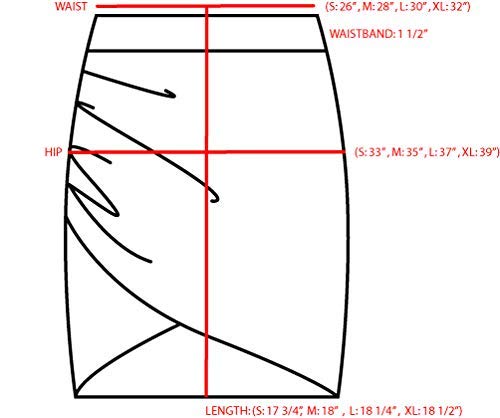 Harmony Juniors Short Pencil Skirt with Ruched Sides - Trendy Elegant Mini Skirt for Teens | Perfect for School, Parties & Casual Outfits