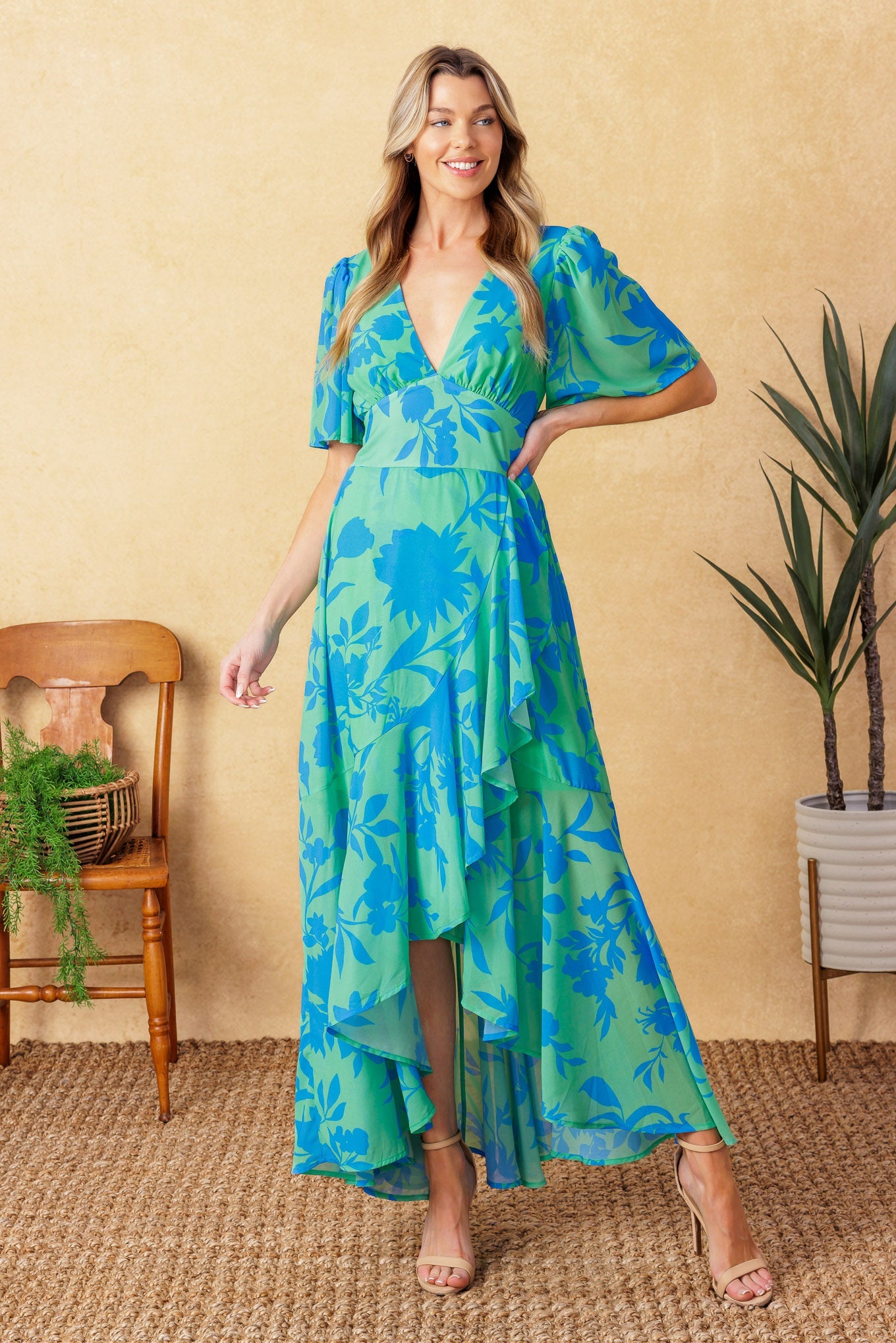 Forever Daydreaming Woven Midi Dress - Flowy Boho Summer Dress for Women, Beach Wedding Guest Outfit & Vacation Dress