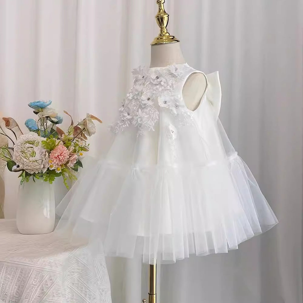 Adorable Baby Girls Baptism Dress with Embroidery - Toddler Christening Gown & Birthday Princess Dress for Special Occasions