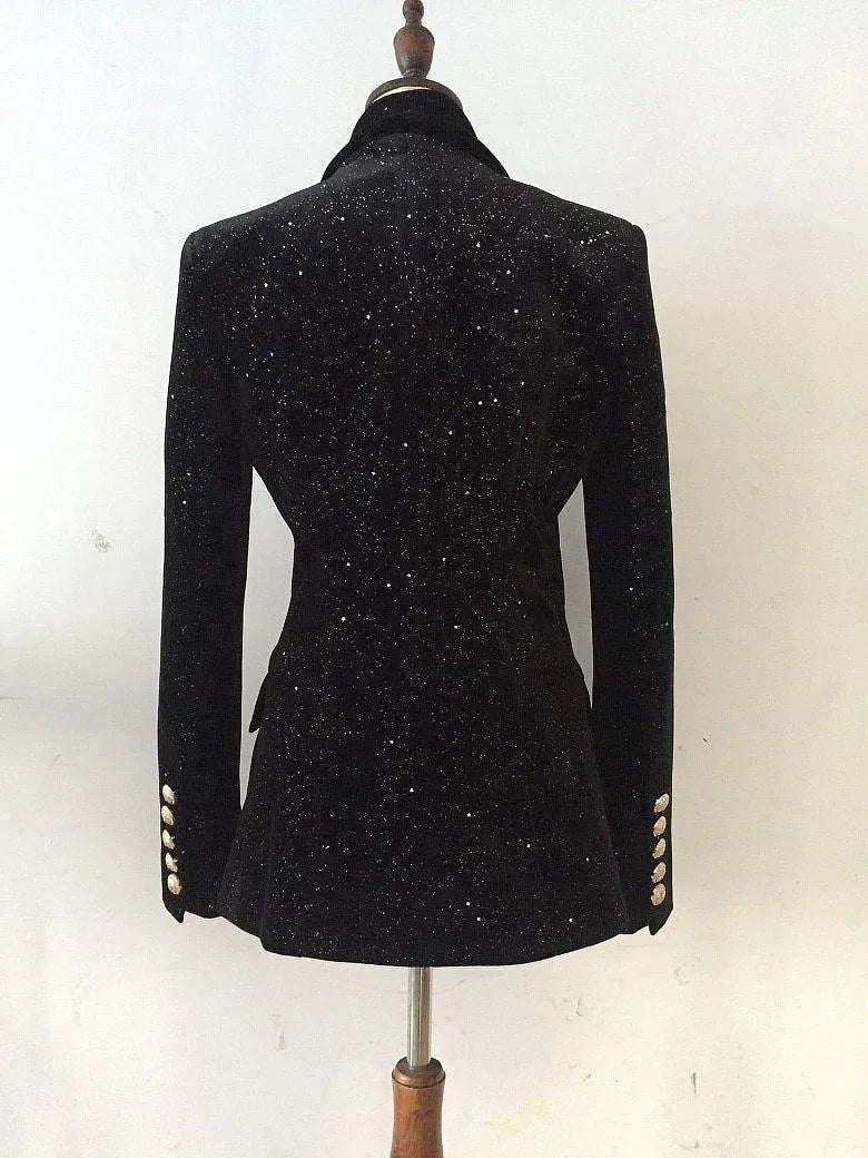 Elegant Baroque Blazer for Women - Casual Solid Color Jacket | Perfect for Office, Date Night & Special Occasions
