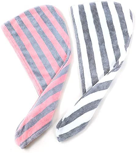 RA8 PRODUCTS 2PCS Ultra Soft Microfiber Hair Towel Wrap for Women - Super Absorbent Quick Dry Hair Towel for Wet Hair - Perfect for Salon, Spa, Gym & Home Use