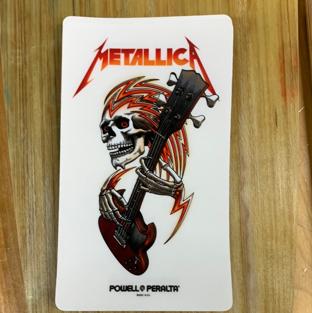 Powell Peralta x Metallica Skateboard Sticker - Durable Vinyl Decal for Skateboards, Laptops, Helmets & More - Perfect for Skateboarders & Music Fans