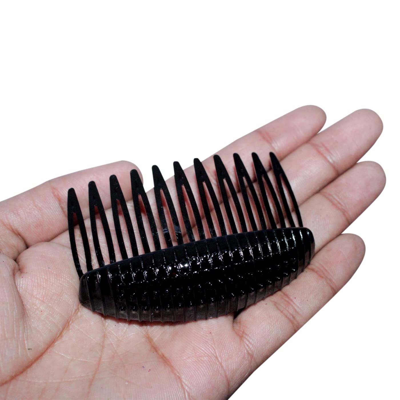 Kabello Comb Donut Puff Maker for Hair Styling - 2 Pack Black Hair Buns for Fluffy Bumps & Voluminous Updos - Perfect for Weddings, Prom, and Everyday Hairstyles
