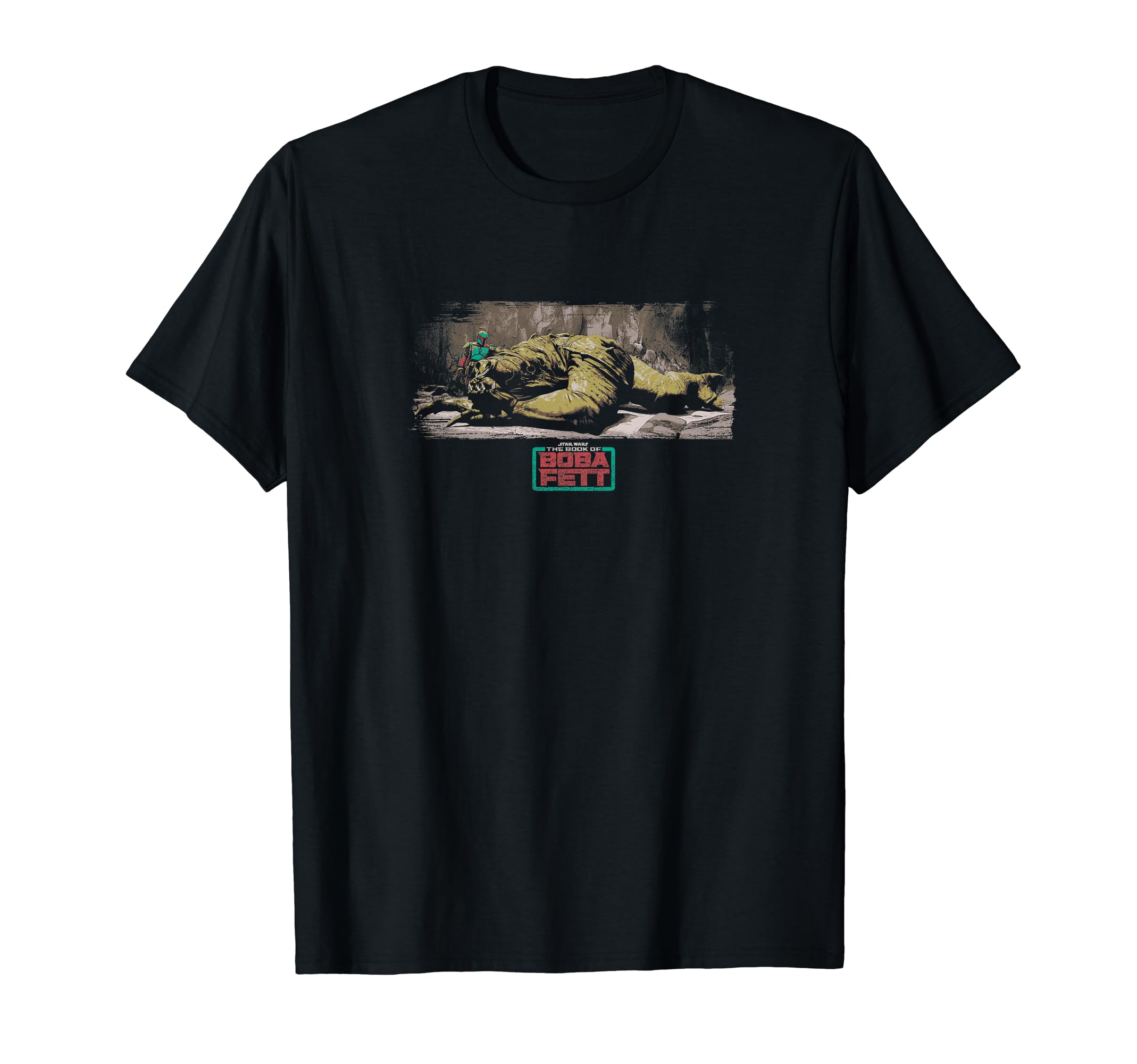 Star Wars The Book of Boba Fett Baby Rancor & Boba Fett 'Good Boy' Graphic T-Shirt for Men - Cool Sci-Fi Movie Merchandise for Fans, Cosplay & Casual Wear