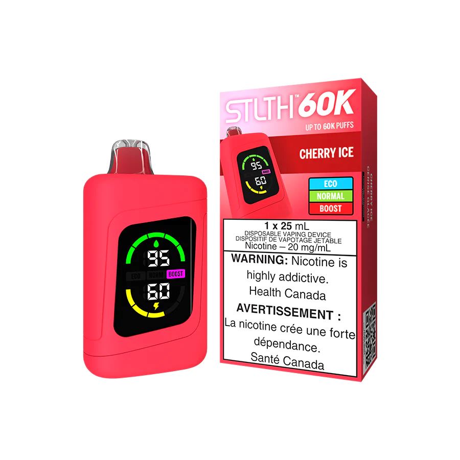 Cherry Ice STLTH 60k Disposable Vape - Refreshing Cherry Flavor for Smooth Vaping Experience | Perfect for On-the-Go Use & Social Settings