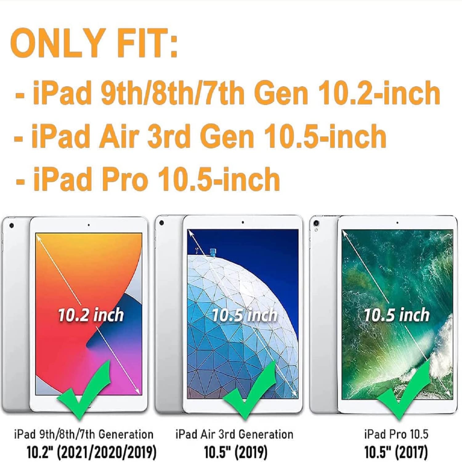 UFAINEI Kids Shockproof iPad Case with Kickstand & Shoulder Strap - Compatible with iPad 9th/8th/7th Gen 10.2