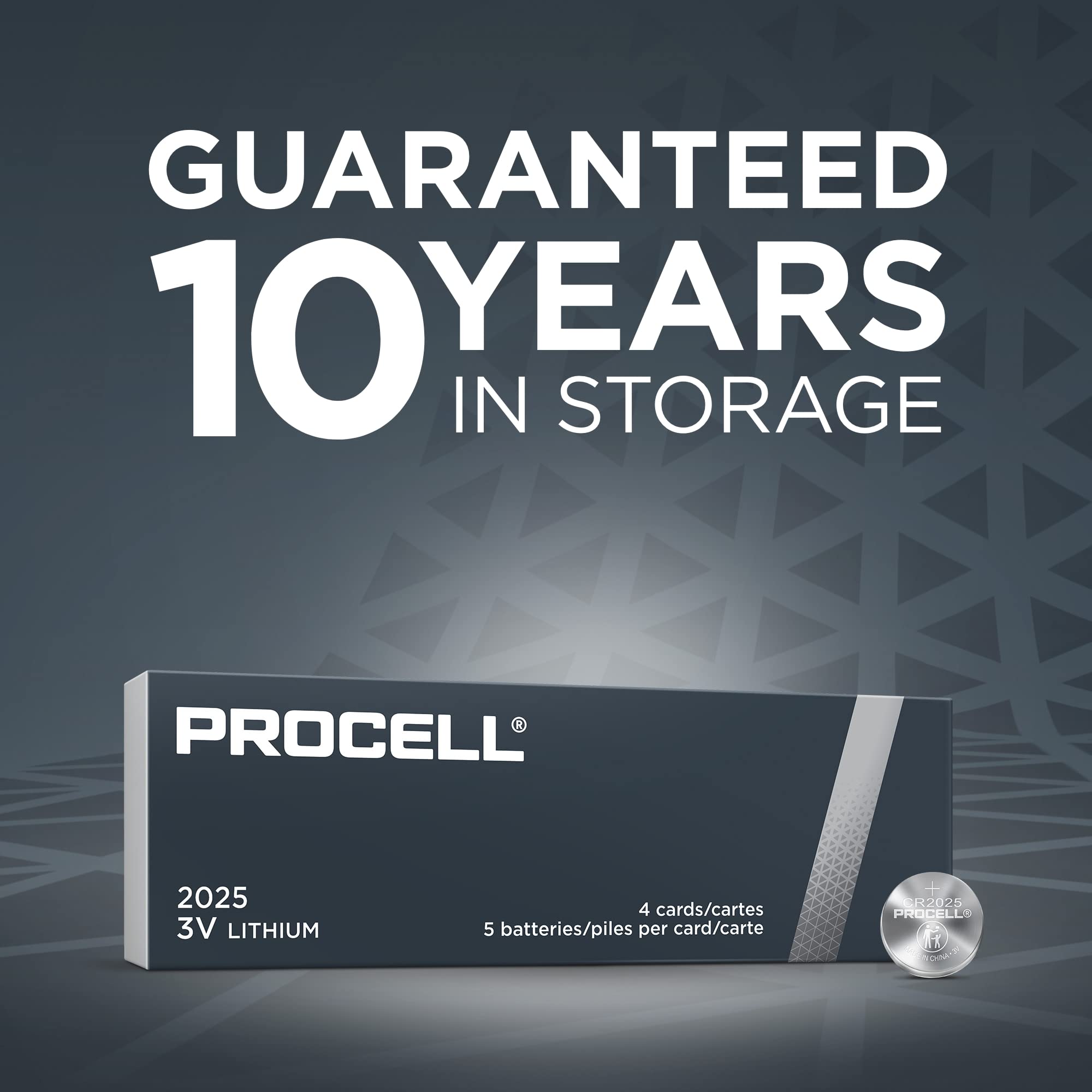PROCELL CR2025 3V Lithium Coin Battery (200-Count Bulk Pack) - Long-Lasting Power for Smoke Detectors, Key Fobs, Glucometers, Medical Devices & Home Electronics | Ideal for Emergency Kits, IoT Devices & Wearable Tech