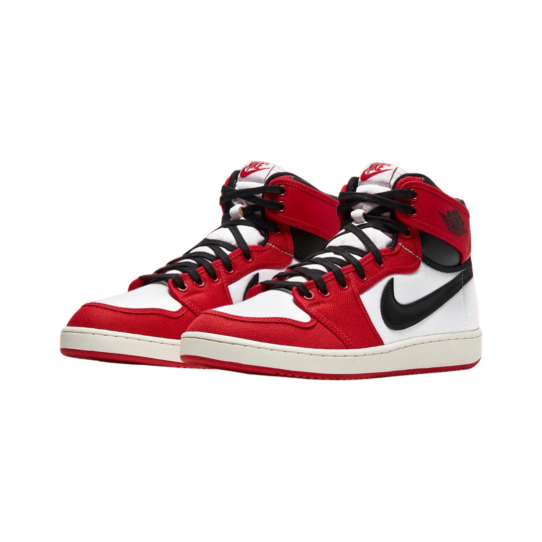 Air Jordan 1 High Retro KO Chicago 2021 Sneakers - White, Black & University Red Colorway - Perfect for Basketball, Streetwear & Sneaker Collectors