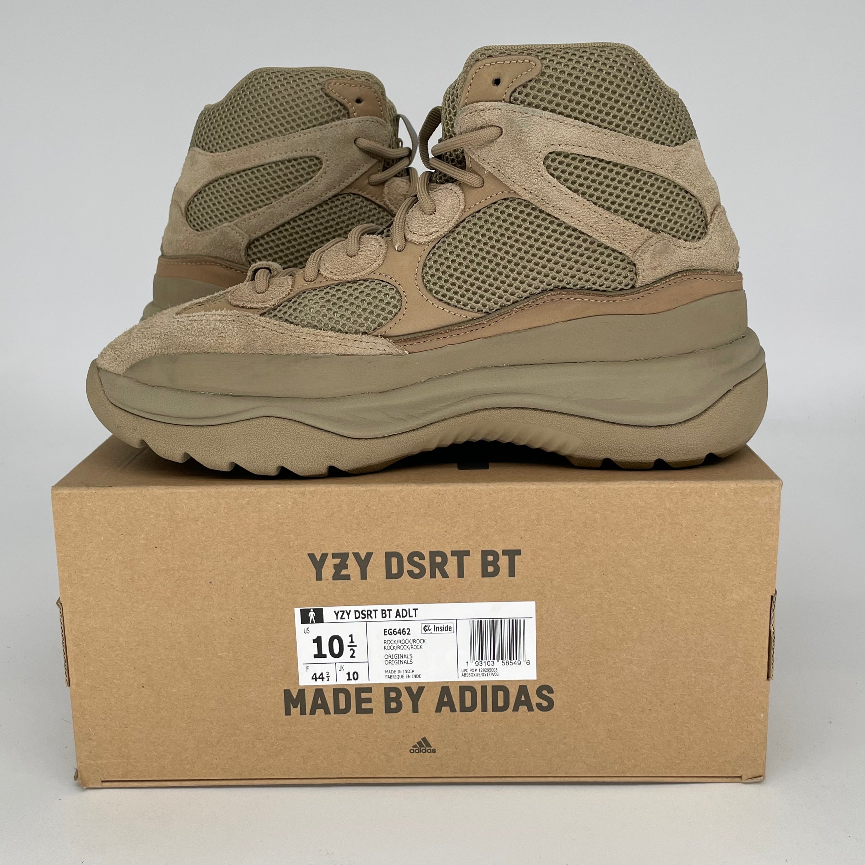 Adidas Yeezy Desert Boot Rock Men's Size 10.5/12W - EG6462 | Stylish Outdoor Hiking & Casual Wear Sneakers for Men