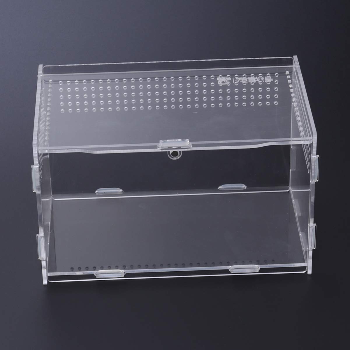 Balacoo Small Acrylic Reptile Terrarium - Box Habitat for Bearded Dragons, Turtles, Baby Tortoises & Small Pets - Perfect for Home, Office or Classroom Use